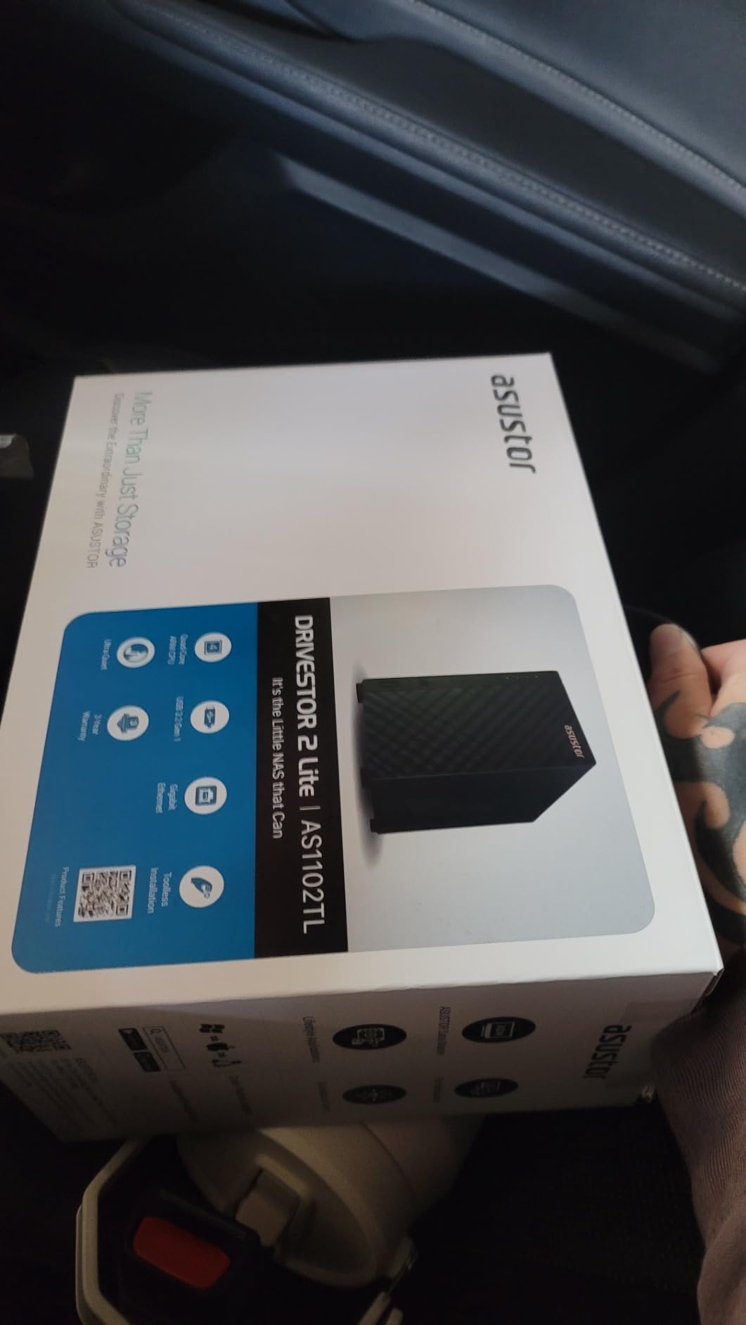 Asustor Drivestor 2 Lite AS1102TL, 2 Bay NAS, 1.7GHz Quad Core, 1GbE Port, 1GB RAM DDR4, Personal Private Cloud, Backup for Home & Small Office, Network Attached Storage(Diskless) - Customer Photo 1