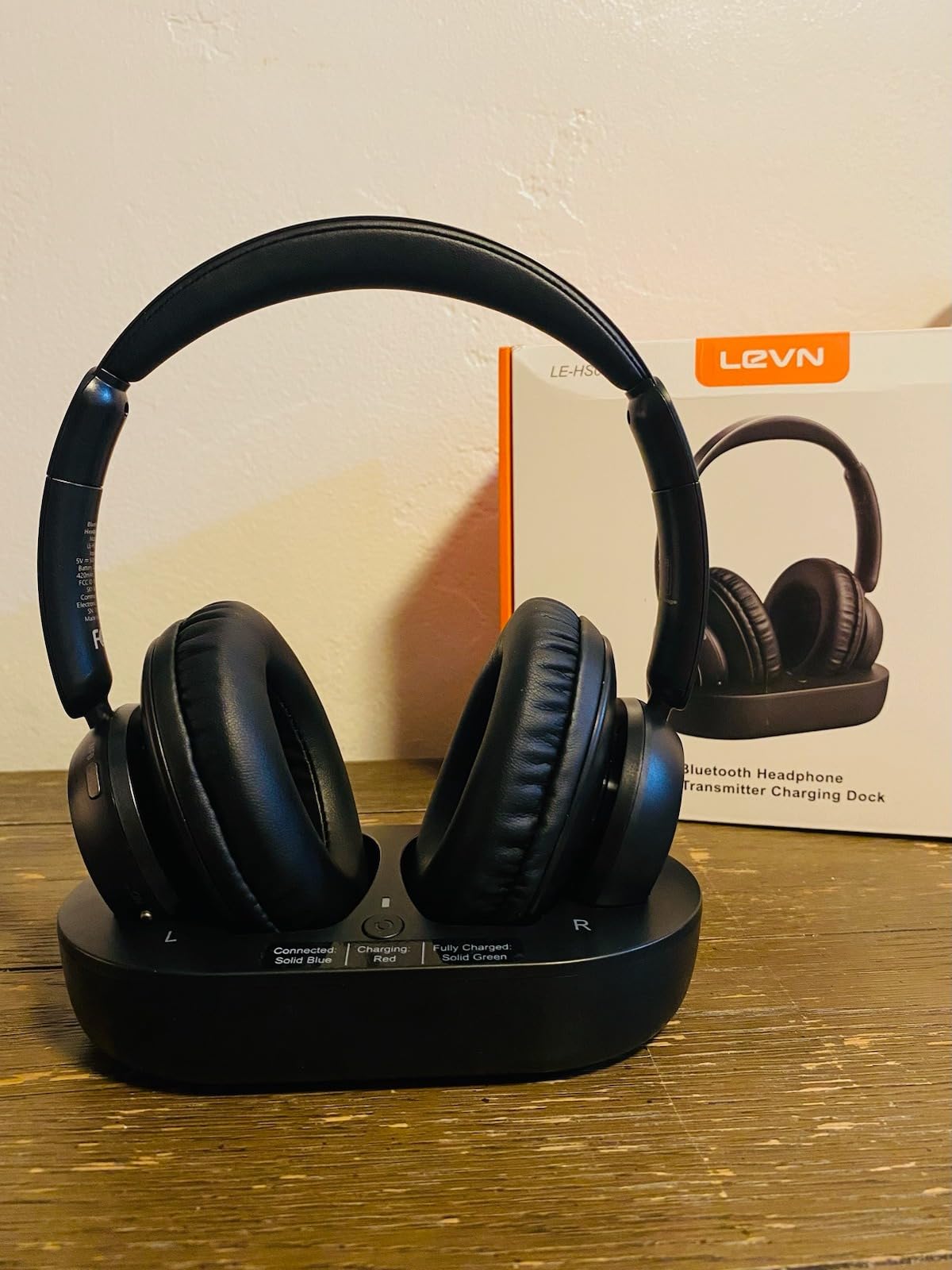 LEVN Wireless Headphones for TV Watching, TV Headphones Wireless for Seniors with Transmitter Charging Base, Hearing-impaired, No Audio Delay Blutooth 5.2, Plug and Play, Gifts for Elderly - Customer Photo 1