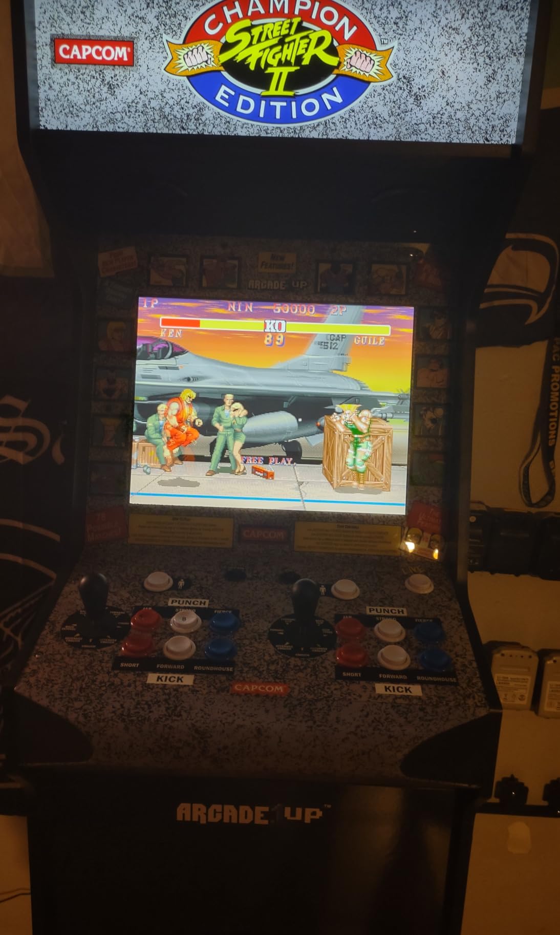 ARCADE1UP Street Fighter II CE HS-5 Deluxe Arcade Machine, Compact 5' Tall Stand-Up Cabinet with 14 Classic Games and 17'' BOE Screen - Customer Photo 1