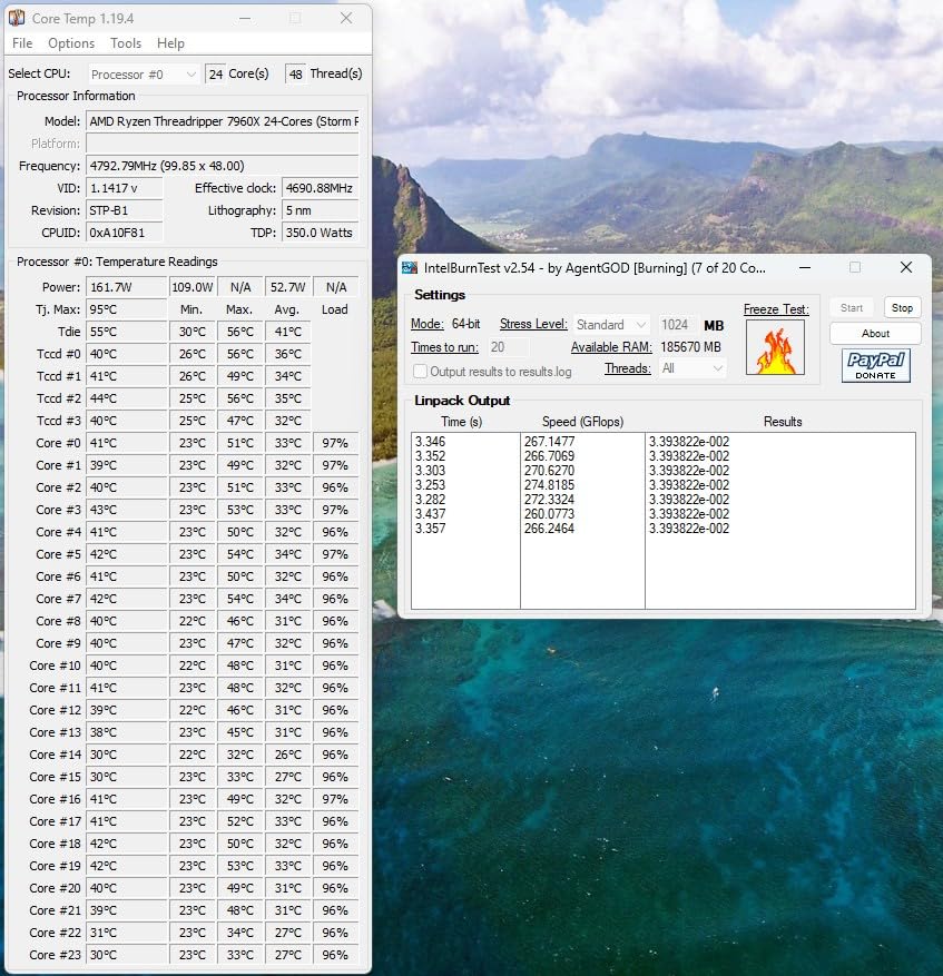 AMD Ryzen™ Threadripper™ 7960X 24-Core, 48-Thread Processor Customer Review AMD Ryzen™ Threadripper™ 7960X 24-Core, 48-Thread Processor - Customer Photo 1