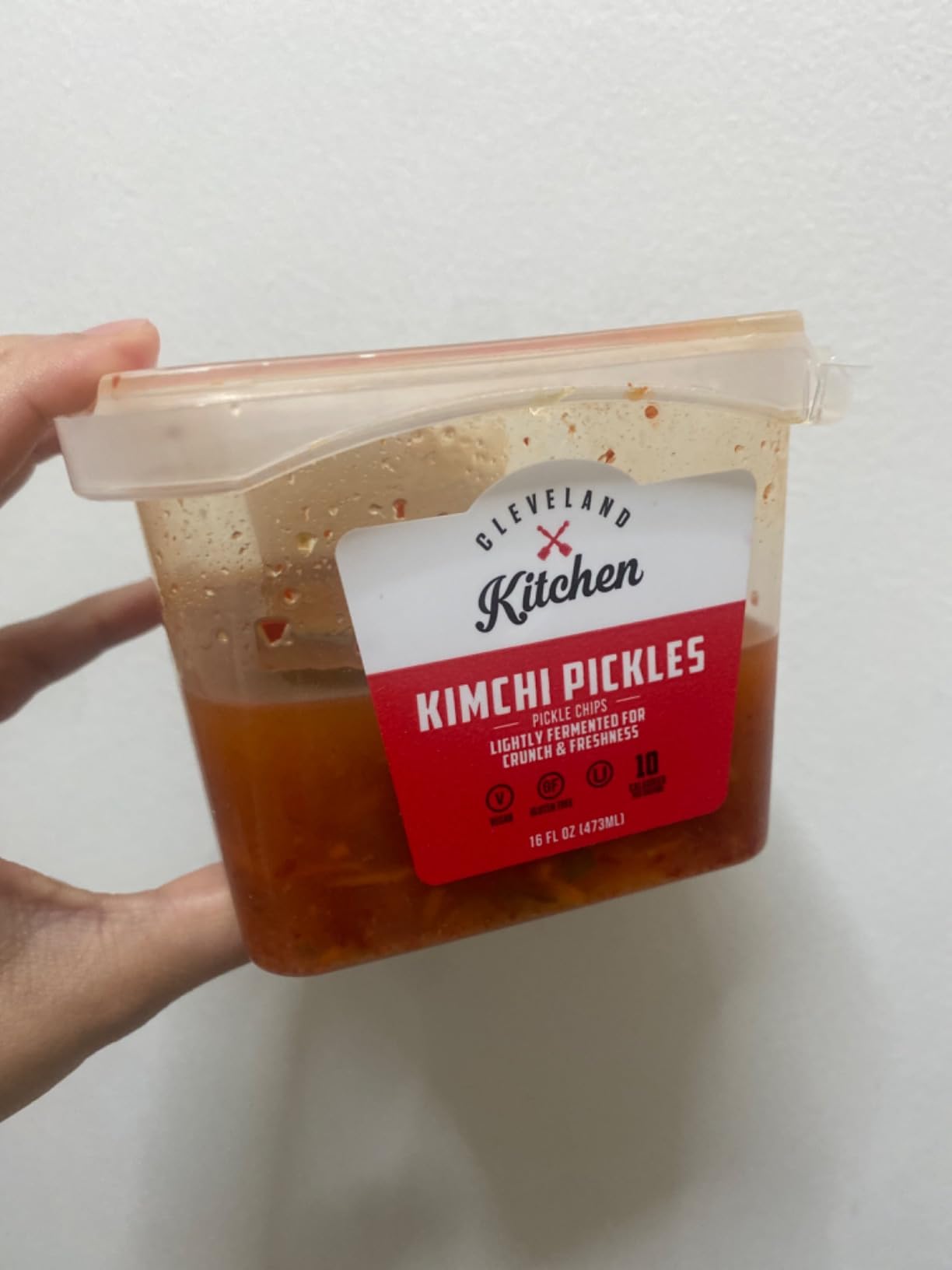 Cleveland Kitchen Kimchi Pickle Chips - Lightly Fermented, Fresh & Crunchy, Bold Kimchi Flavor with a Hint of Spicy Peppers, Vegan & Kosher, 16 oz - Customer Photo 1