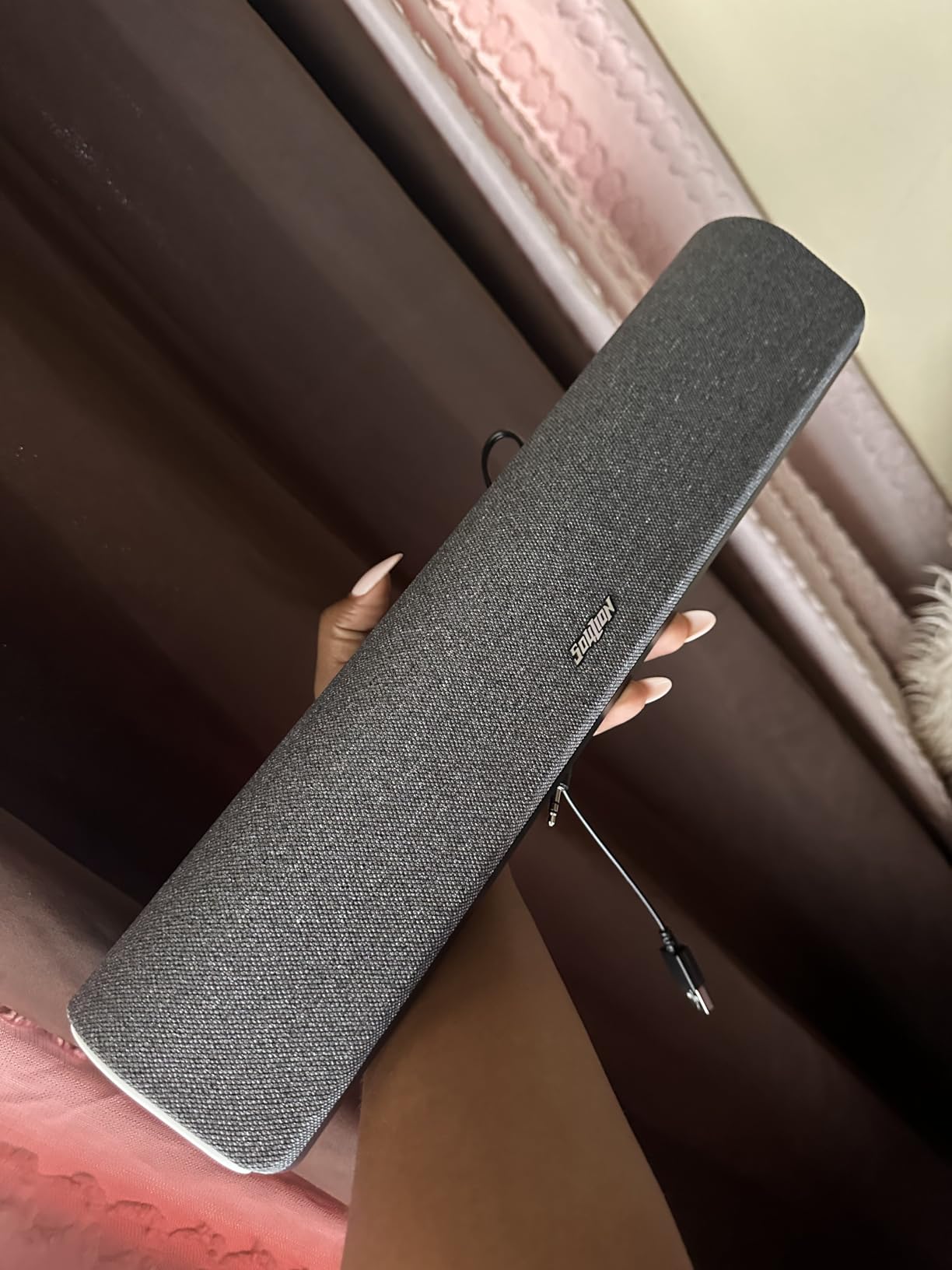 SOULION R50 Bluetooth Computer Speakers, 3.5mm PC Sound Bar for Desktop Monitor, Wired USB Powered & Colorful LED Lights with Switch Button, Surround Sound Soundbar PC Spearkers for Computer - Customer Photo 2