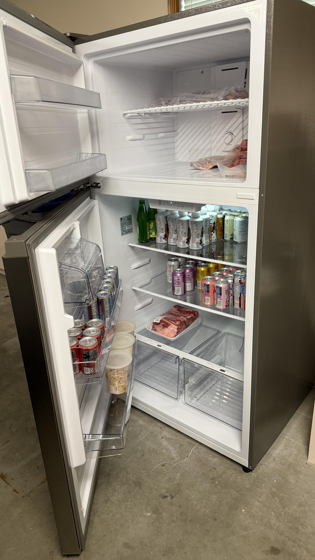 Kenmore 33 in. 20.5 cu. ft. Capacity Refrigerator/Freezer with Full-Width Adjustable Glass Shelving, Humidity Control Crispers, ENERGY STAR Certified, Fingerprint Resistant Stainless Steel Customer Review Kenmore 33 in. 20.5 cu. ft. Capacity Refrigerator/Freezer with Full-Width Adjustable Glass Shelving, Humidity Control Crispers, ENERGY STAR Certified, Fingerprint Resistant Stainless Steel - Customer Photo 2