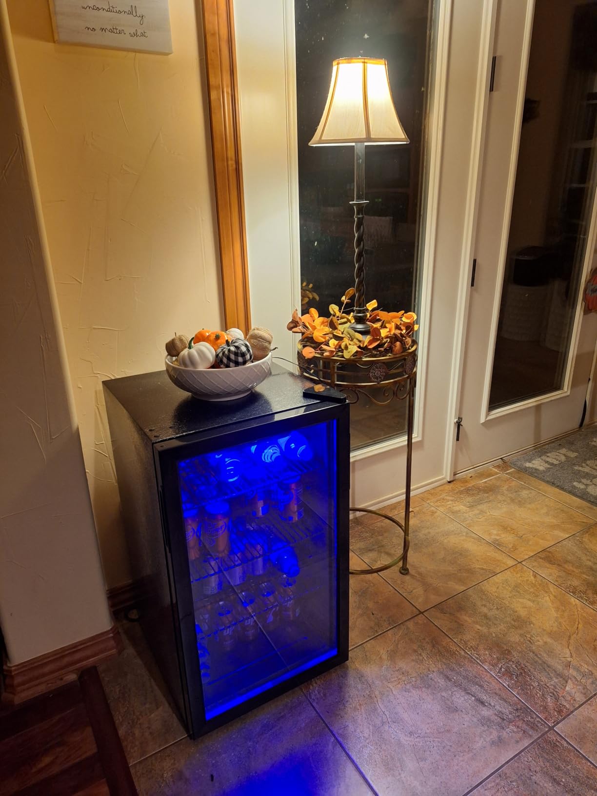 Beverage Refrigerator Cooler - 126 Can Mini Fridge with Glass Door for Soda Beer, Wine, Beverage Cooler for Home, Office, Bar with Adjustable Removable Shelves, Black - Customer Photo 2