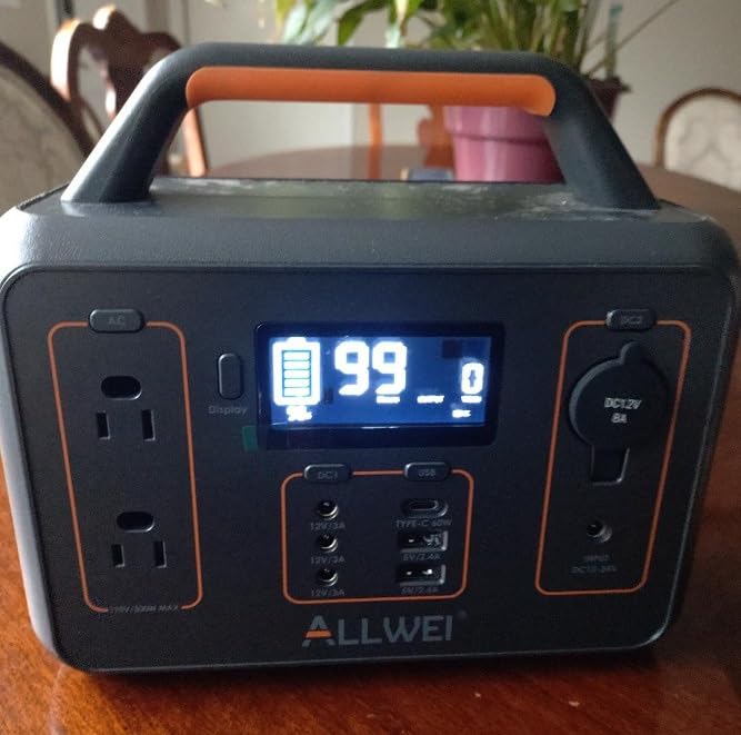 ALLWEI LiFePO4 Portable Power Station 1200W, 1008Wh Solar Generator with UPS Mode, 1.5Hrs Fast Charge, 4 AC Outlet(Surge 2400W), Power Battery Generator for CPAP Camping Outdoor Emergency - Customer Photo 4