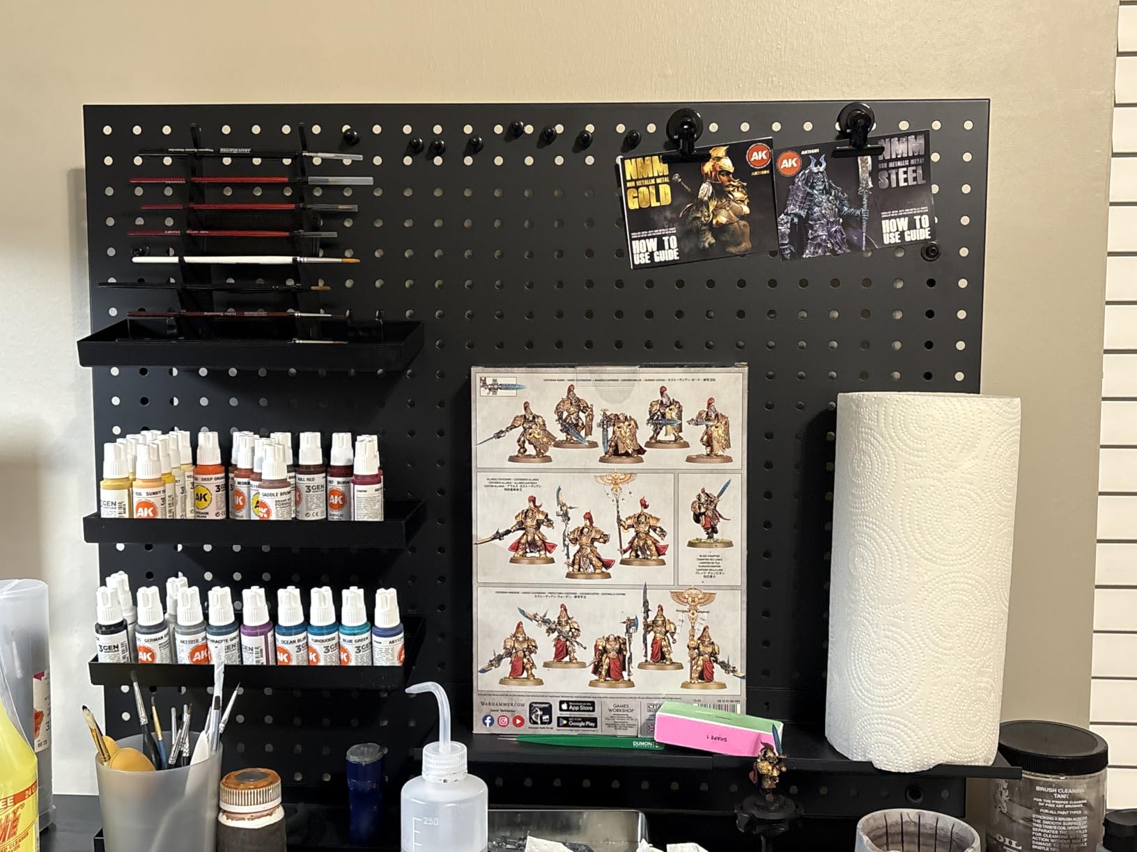 VIVO Steel Clamp-on Desk Pegboard, 30 x 24 inch Privacy Panel, Magnetic Peg Board, Office Accessory Organizer, Above or Below Desk Placement, Black, PP-DK30B-1 - Customer Photo 1