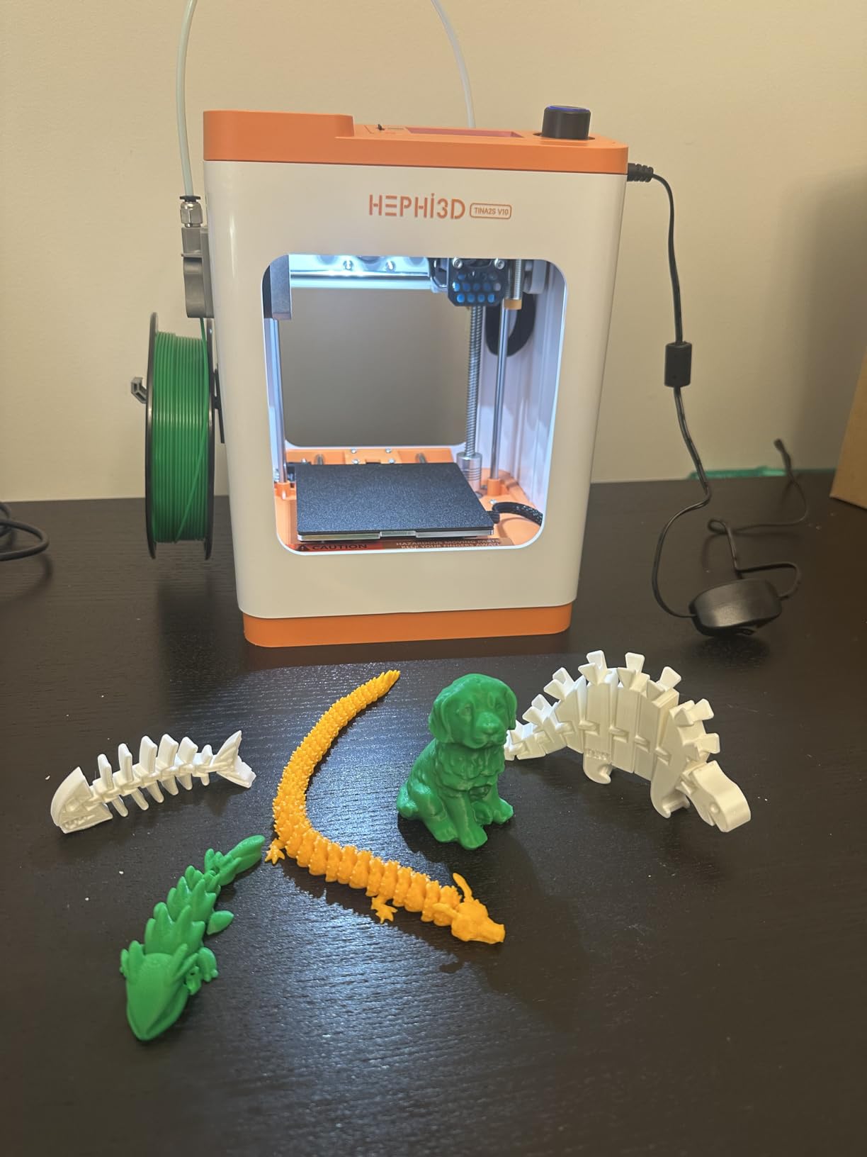 TINA2 Mini 3D Printer, HEPHI3D FDM 3D Printers for Beginners, Fully Assembled Auto Leveling 3D Printer for Kids, Resume Printing Function, Fully Open Source, Removable Flexible Magnetic Build Plate - Customer Photo 1