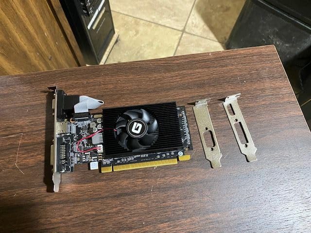 GeForce GT 610 2G DDR3 Low Profile Graphics Card, PCI Express 1.1 x16, HDMI/VGA, Entry Level GPU for PC, SFF and HTPC, Compatible with Win11 - Customer Photo 2