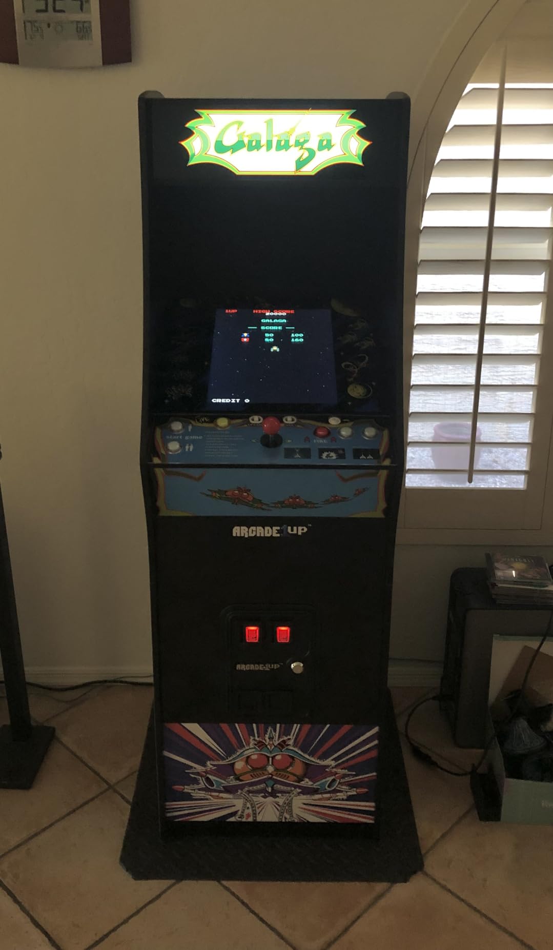 Arcade1Up GALAGA Deluxe Arcade Machine w/ 14 Classic Games, 17