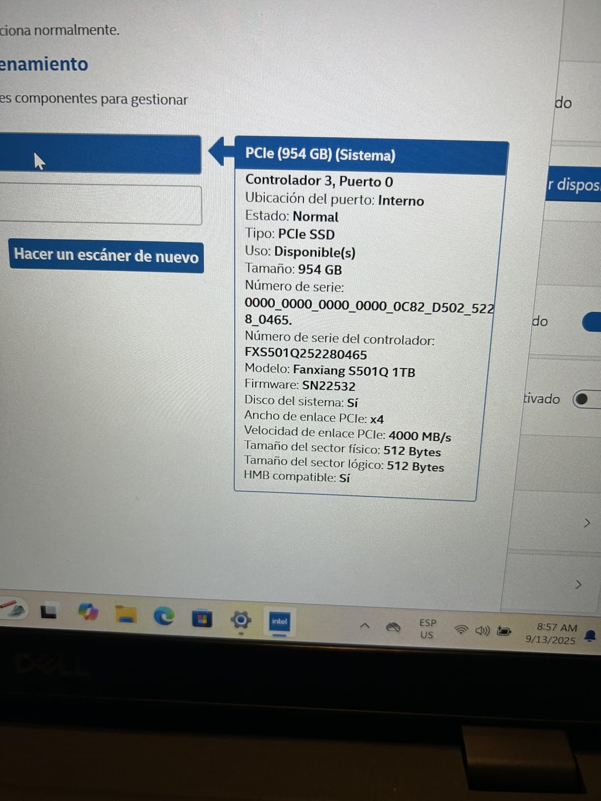 fanxiang S501Q SSD 512GB PCle 3.0x4 Internal Solid State Drive, NVMe M.2 2280 Internal Solid State Drive, SLC Cache 3D NAND Up to 3200MB/s for Laptop and PC Desktops - Customer Photo 1