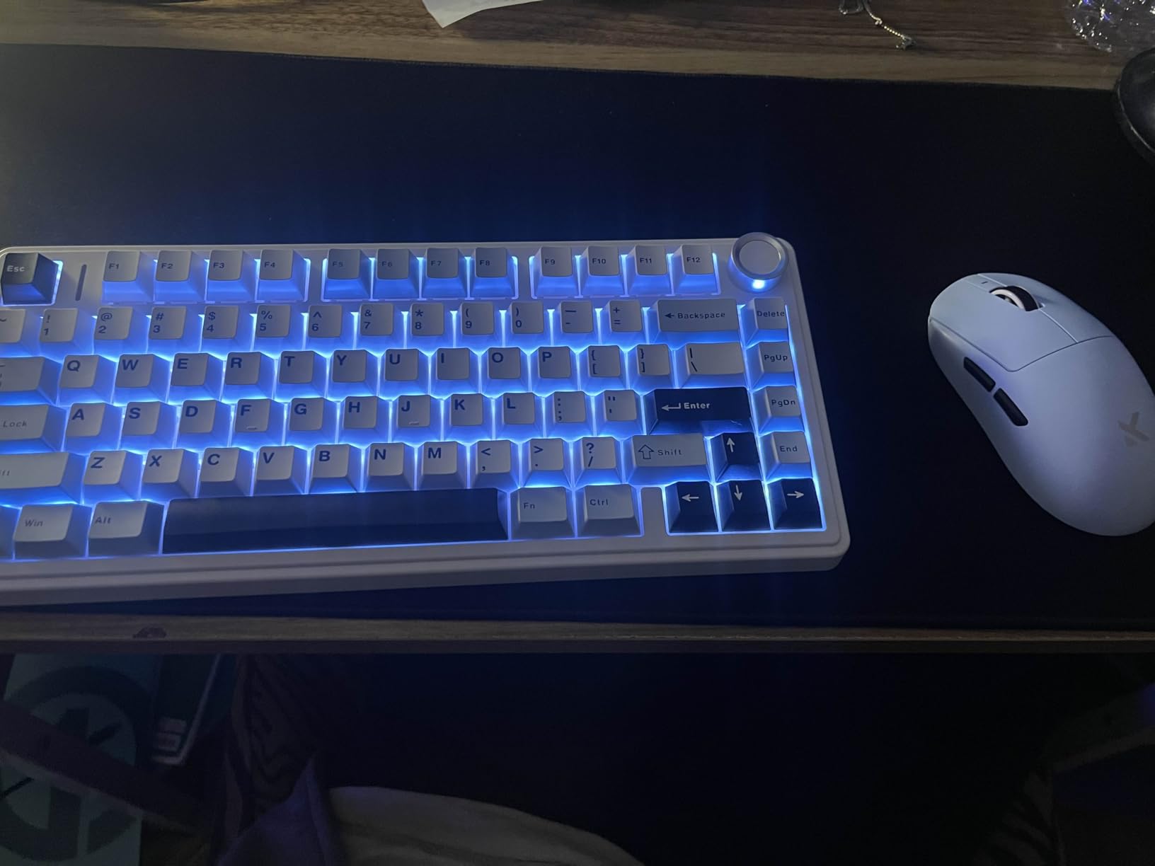 EPOMAKER x Aula F75 Gasket Mechanical Keyboard, 75% Wireless Hot Swappable Gaming Keyboard with Five-Layer Padding&Knob, Bluetooth/2.4GHz/USB-C, RGB (Light Blue, LEOBOG Reaper Switch) Customer Review EPOMAKER x Aula F75 Gasket Mechanical Keyboard, 75% Wireless Hot Swappable Gaming Keyboard with Five-Layer Padding&Knob, Bluetooth/2.4GHz/USB-C, RGB (Light Blue, LEOBOG Reaper Switch) - Customer Photo 1