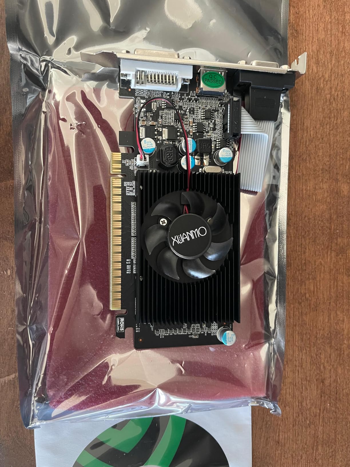 XUANMO NVIDIA GeForce 2.0 GT610 Low Profile PC 2GB Graphics Card 64bit 810MHZ, 2560x1600 PC Video Card, PCI Express 2.0, DVI VGA HDMI Video Gaming Graphics Card - Customer Photo 1