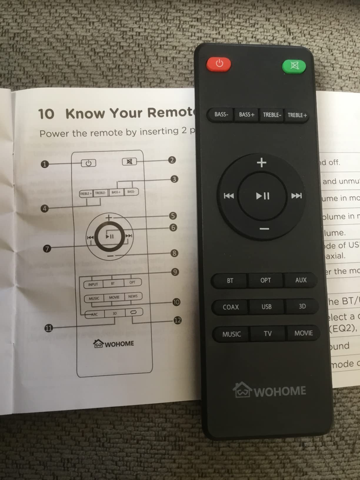 Wohome 2.1ch Small Sound Bars for TV with 6 Levels Voice Enhancement, Built-in Subwoofer, 16 Inches Bluetooth 5.3 Soundbar Speakers with Optical/AUX/USB Connection, S100 - Customer Photo 2