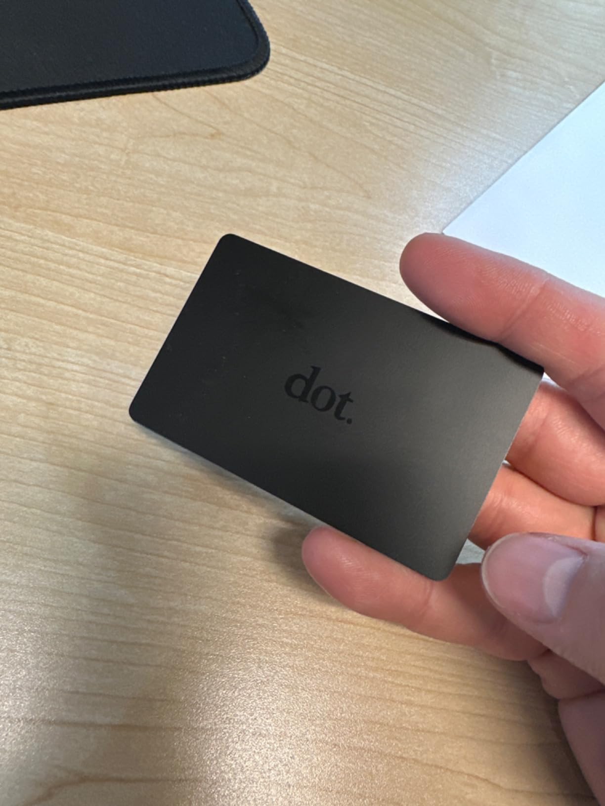 dot. Card Metal - Digital Business Card - Tap Compatible with iPhone & Android (Black) - Customer Photo 1