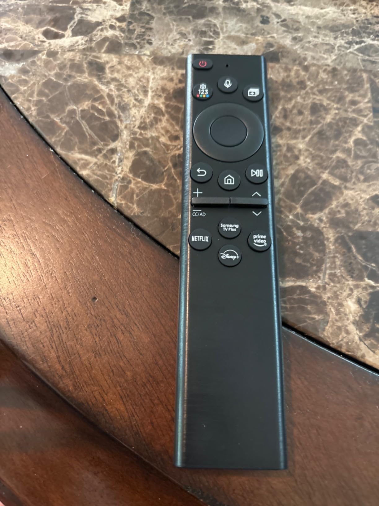 BN59-01385A Solar Voice Remote Replacement for Samsung Frame Smart TV Remote with Bluetooth Rechargeable Solar Cell, Compatible with Samsung 2021-2022 Neo LED 4K Ultra HD TV, 4 Shortcut Buttons, Black - Customer Photo 4