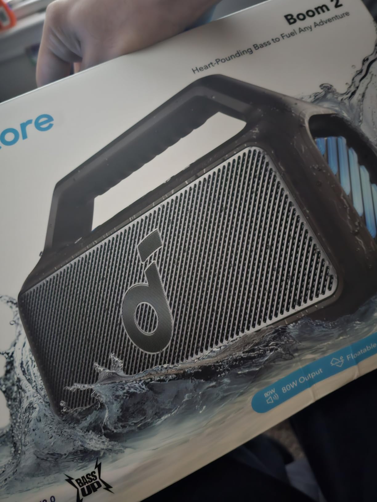 soundcore Boom 2 By Anker, Outdoor Speaker, 80W, Subwoofer, BassUp 2.0, 24H Playtime, IPX7 Waterproof, Floatable, RGB Lights, USB-C, Custom EQ, Bluetooth 5.3, Portable for Camping, Beach, and Backyard - Customer Photo 1