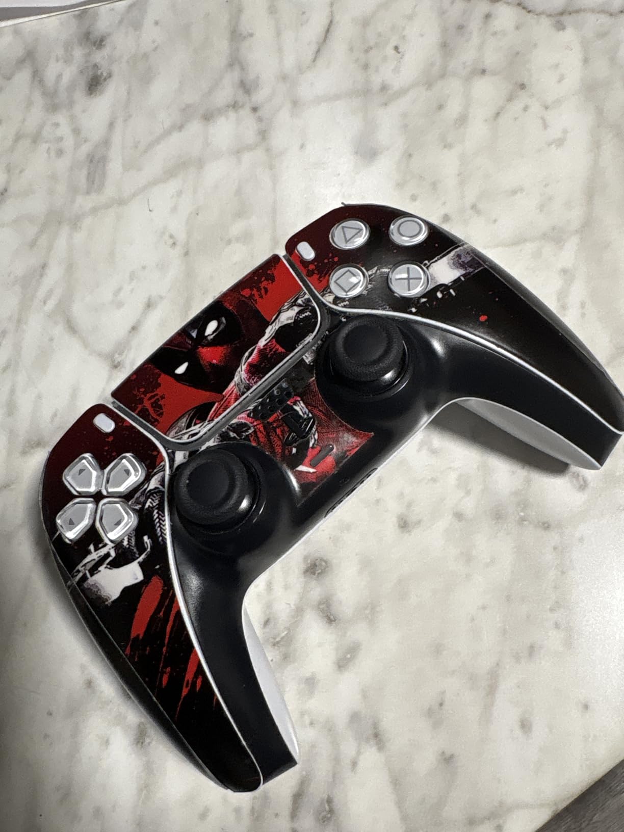 Slim Disc Console Skin Controllers Sticker Decals Compatible with PS5 Slim Disc Console Red - Customer Photo 1