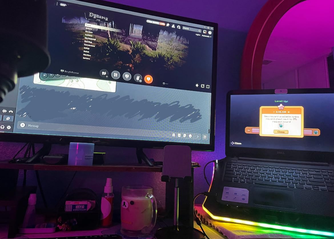 KeiBn Laptop Cooling Pad, Gaming Laptop Fan Cooling Pad with 15 Quiet Fans, RGB Laptop Cooler for 10-17.3 Inch, 4 Height Stands, 2 USB Ports - Blue Customer Review KeiBn Laptop Cooling Pad, Gaming Laptop Fan Cooling Pad with 15 Quiet Fans, RGB Laptop Cooler for 10-17.3 Inch, 4 Height Stands, 2 USB Ports - Blue - Customer Photo 1