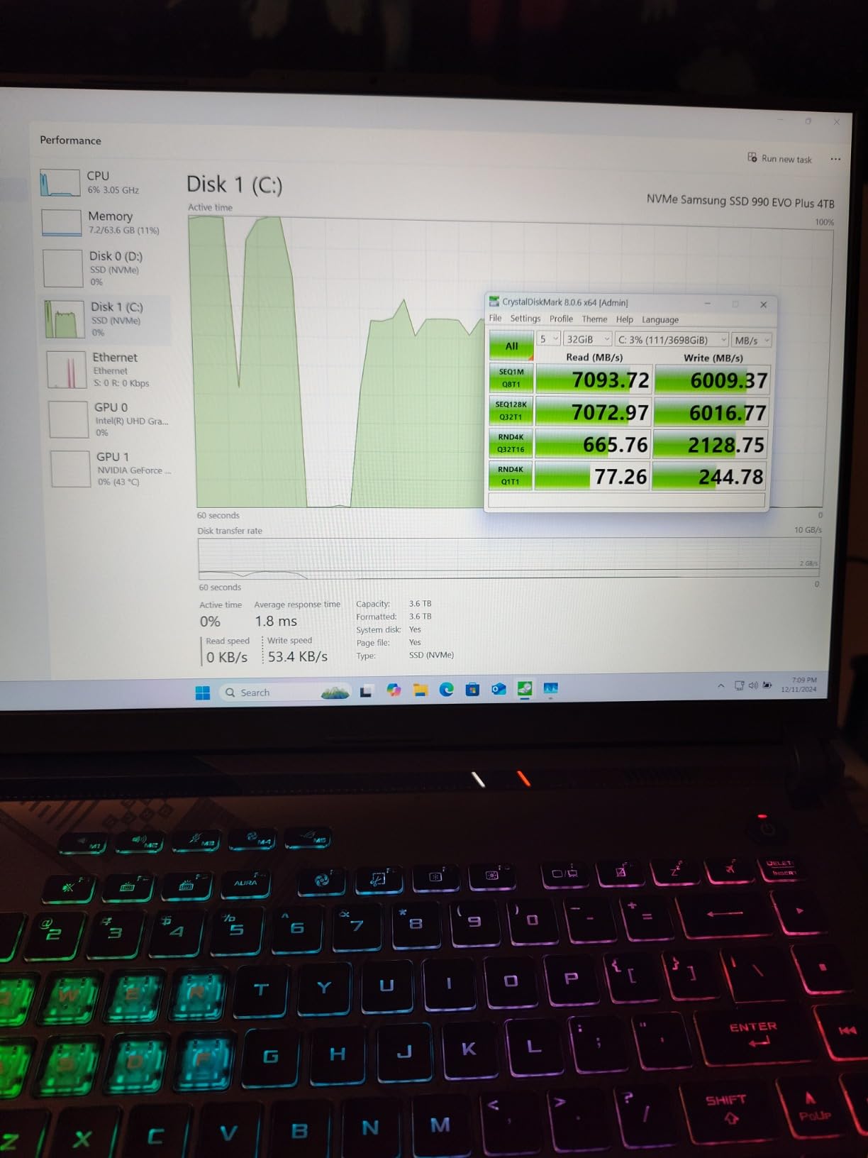 ASUS ROG Strix G16 Gaming Laptop, 165Hz Display, NVIDIA® GeForce RTX™ 4060, Intel Core i7-13650HX, 16GB DDR5, 1TB PCIe Gen4 SSD, Wi-Fi 6E, Windows 11, G614JV-AS74 - Customer Photo 2