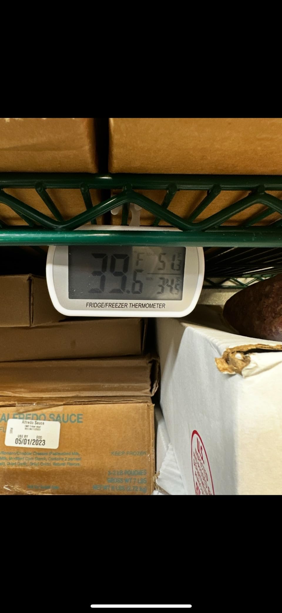 Digital Frigerator Thermometer 2 Pack, Waterproof Fridge and Freezer Thermometer, Thermometer Refrigerator with Large LCD Screen, Stand and Magnetic Back, for Room,Kitchen(White) - Customer Photo 2