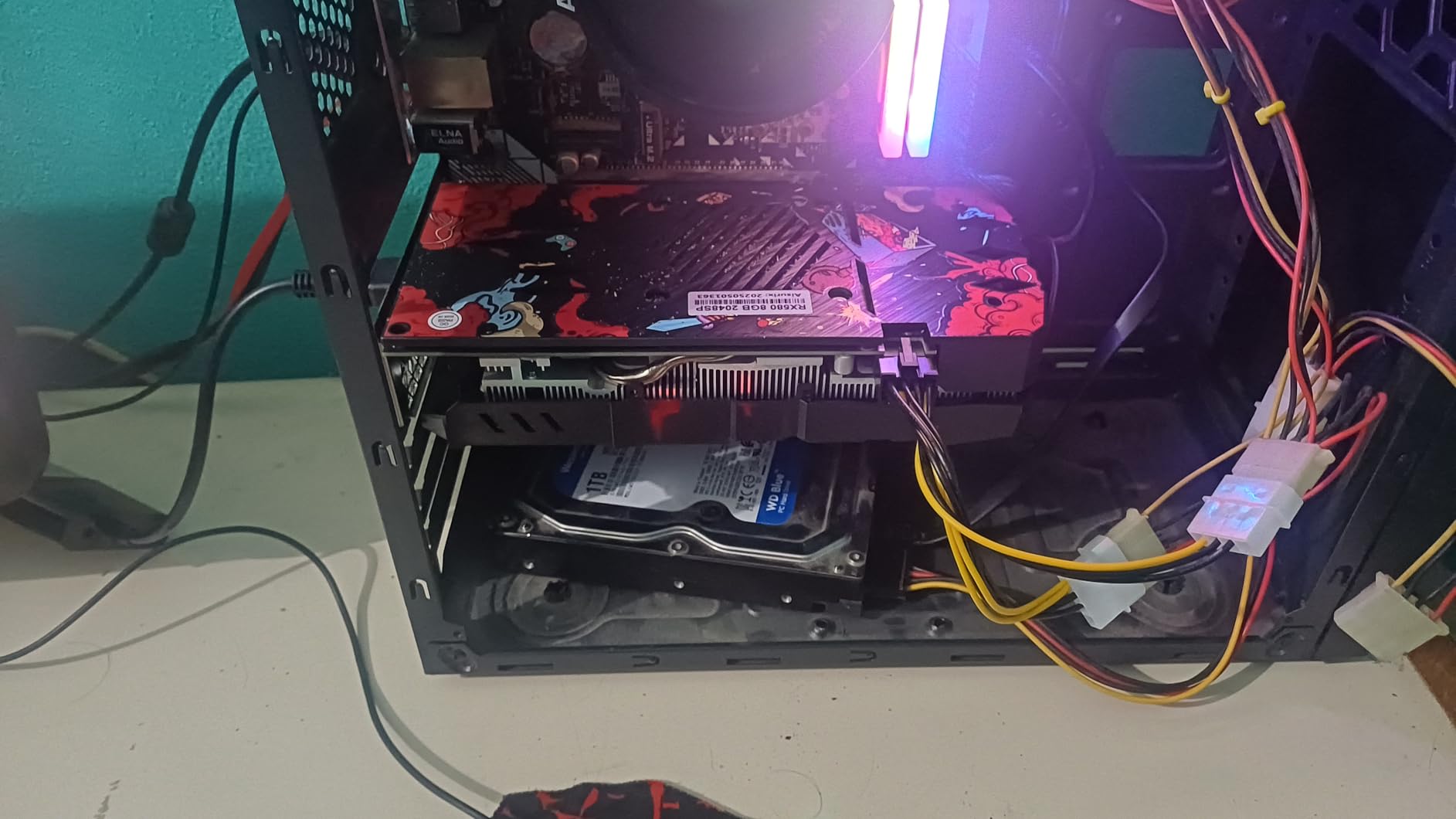 AISURIX RX 580 Graphics Card, 2048SP, Real 8GB, GDDR5, 256 Bit, Pc Gaming Video Card, 2XDP, HDMI, PCI Express 3.0 with Freeze Fan Stop for Desktop Computer Gaming Gpu - Customer Photo 4