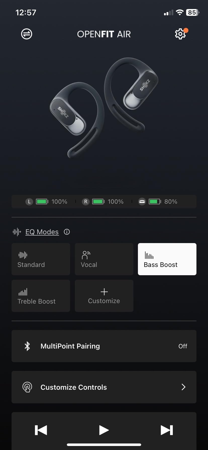 SHOKZ OpenFit Air - Open-Ear Headphones, True Wireless Earbuds, Water Resistant, Secure Earhooks for Daily Use, Black - Customer Photo 3