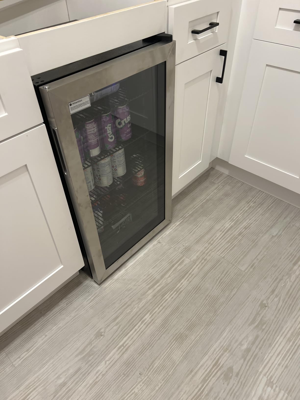 Beverage Refrigerator Cooler - 126 Can Mini Fridge Glass Door for Drinks Soda Beer Wine - Small Refrigerator for Office Bedroom Home Bar, 4 Adjustable Shelves, 3.2 Cu.Ft, Silver - Customer Photo 2