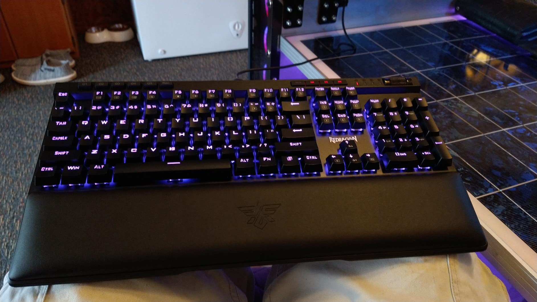 Redragon K580 PRO Wireless RGB Gaming Keyboard, 3-Modes 104 Keys Mechanical Keyboard w/Hot-Swap Socket, Dedicated Media Controls & Onboard Macro Recording, Linear Red Switch - Customer Photo 3