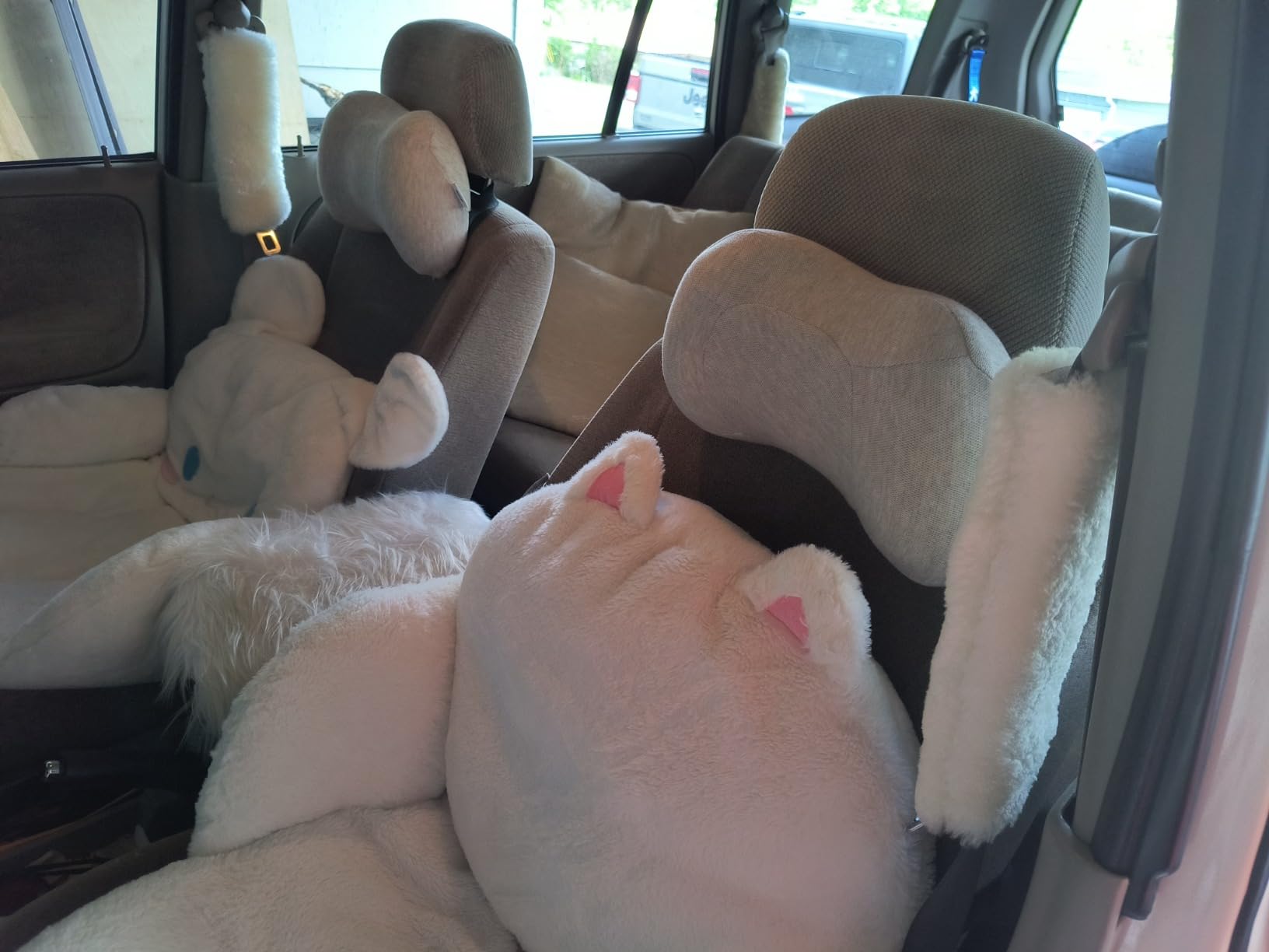 Car Neck Pillow, 2pcs Memory Foam Ergonomic Neck Pillow and Seat Headrest for Driving Fatigue Relief, Comfort and Support Your Neck - Customer Photo 3