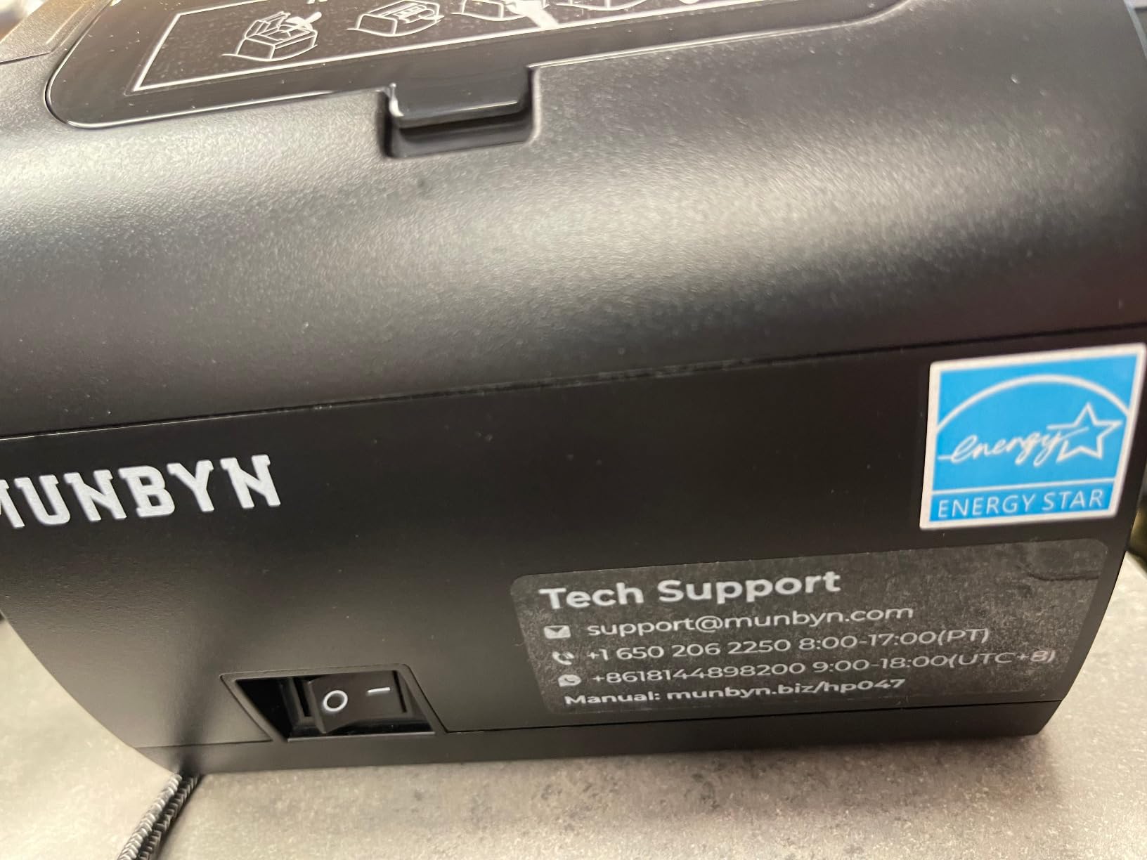 MUNBYN Bluetooth Thermal Receipt Printer P047, 80mm POS Printer, Thermal Printer with USB Serial Ethernet, Bluetooth, Support Android Windows PC (Do Not Support iOS Paypal Doordash Grubhub Vagaro) - Customer Photo 1