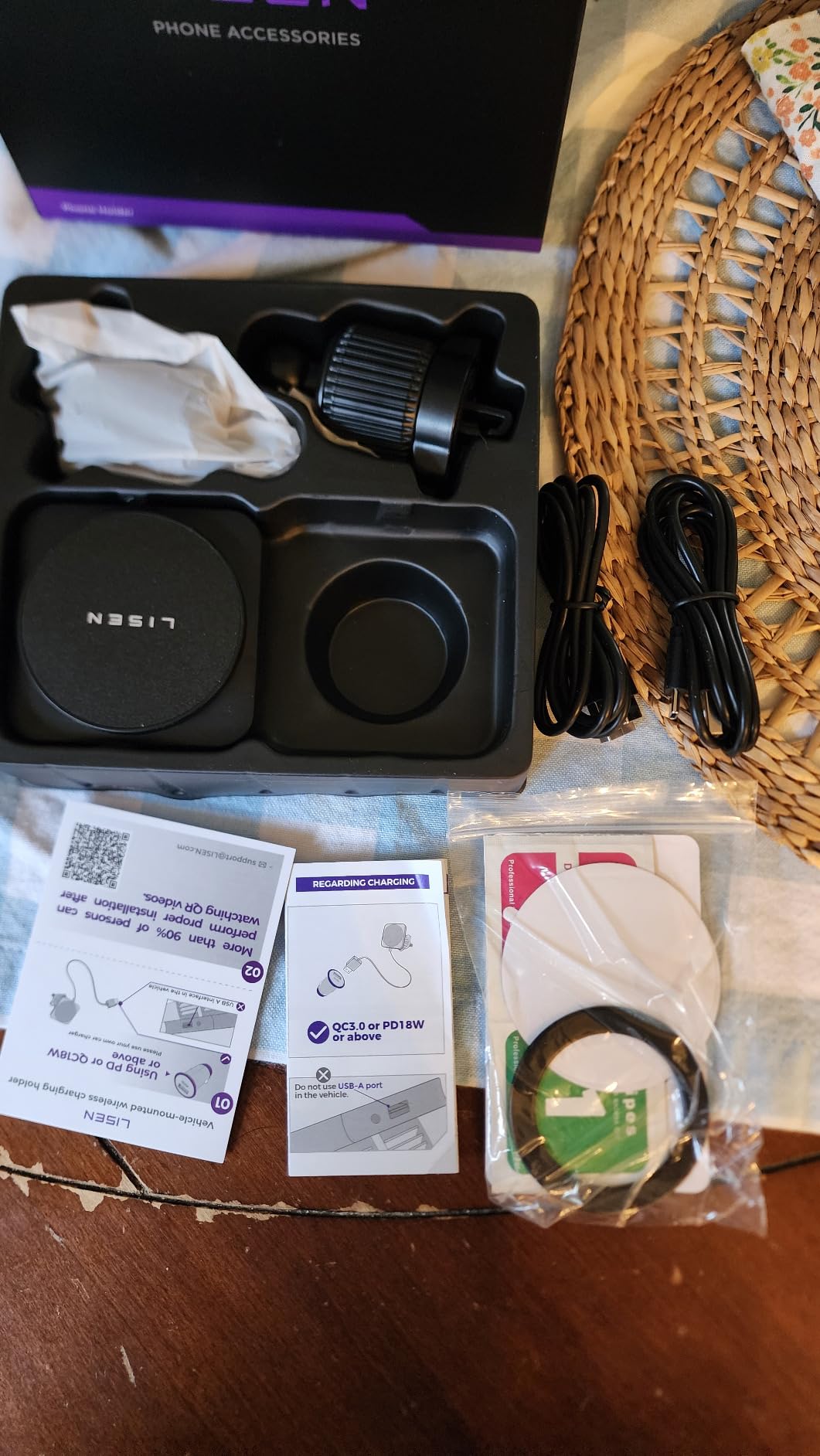 LISEN 2 Pack Fits Magsafe Car Mount Charger for iPhone 17 Car Mount, [Heat Dissipation] 15W Magnetic Wireless Car Charger, 2025 Mag Safe Car Charger Mount Vent Charger for iPhone 17 Pro Max 16 15 14 - Customer Photo 2