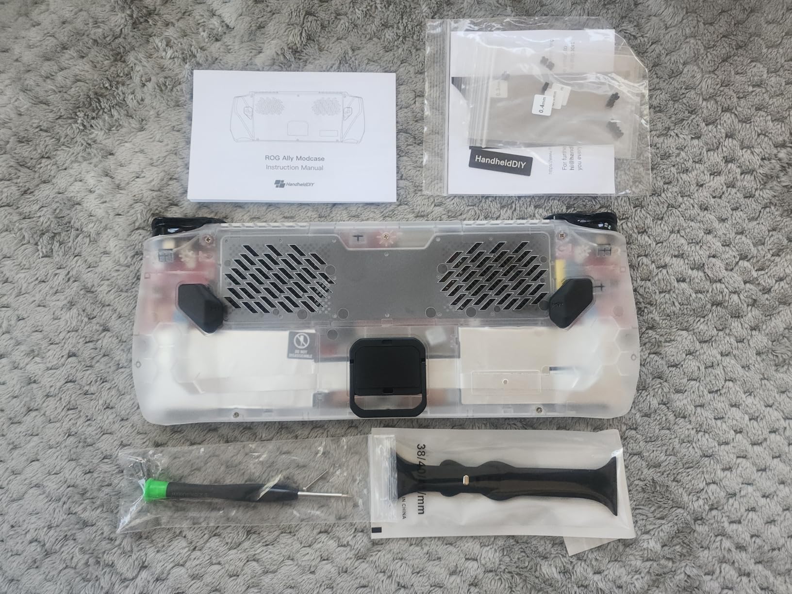 Cooling Modcase for ROG Ally, ROG Ally Back Plate Accessories, Heat Management Shell Case Compatible with ROG Ally, Easy Installation Cover with Foldable Kickstand, and Custom Nameplate (Translucent) Customer Review Cooling Modcase for ROG Ally, ROG Ally Back Plate Accessories, Heat Management Shell Case Compatible with ROG Ally, Easy Installation Cover with Foldable Kickstand, and Custom Nameplate (Translucent) - Customer Photo 1