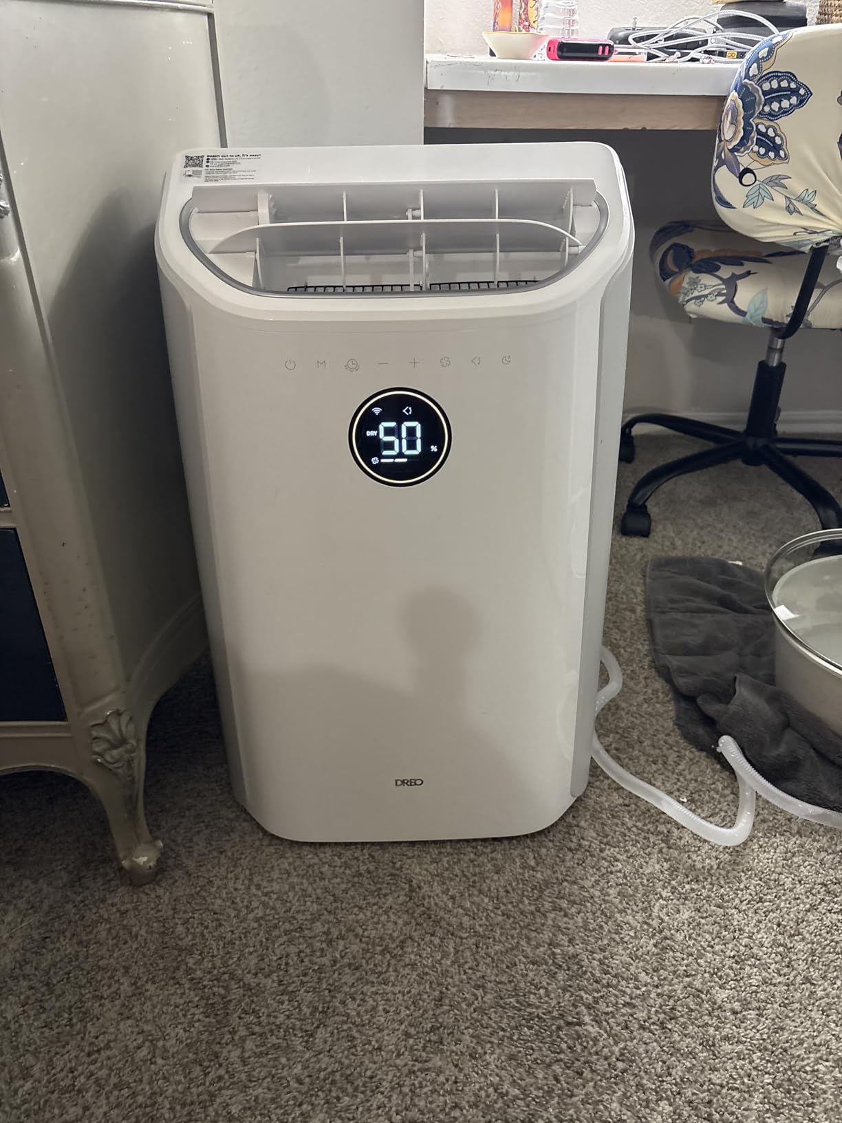 Dreo Portable Air Conditioners, 12,000 BTU AC Unit for Bedroom with Drainage-free Cooling, 46dB Quiet, APP/Voice/Remote, 24h Timer with Fan & Dehumidifier, Smart Standing AC for Room Indoors, AC515S - Customer Photo 1