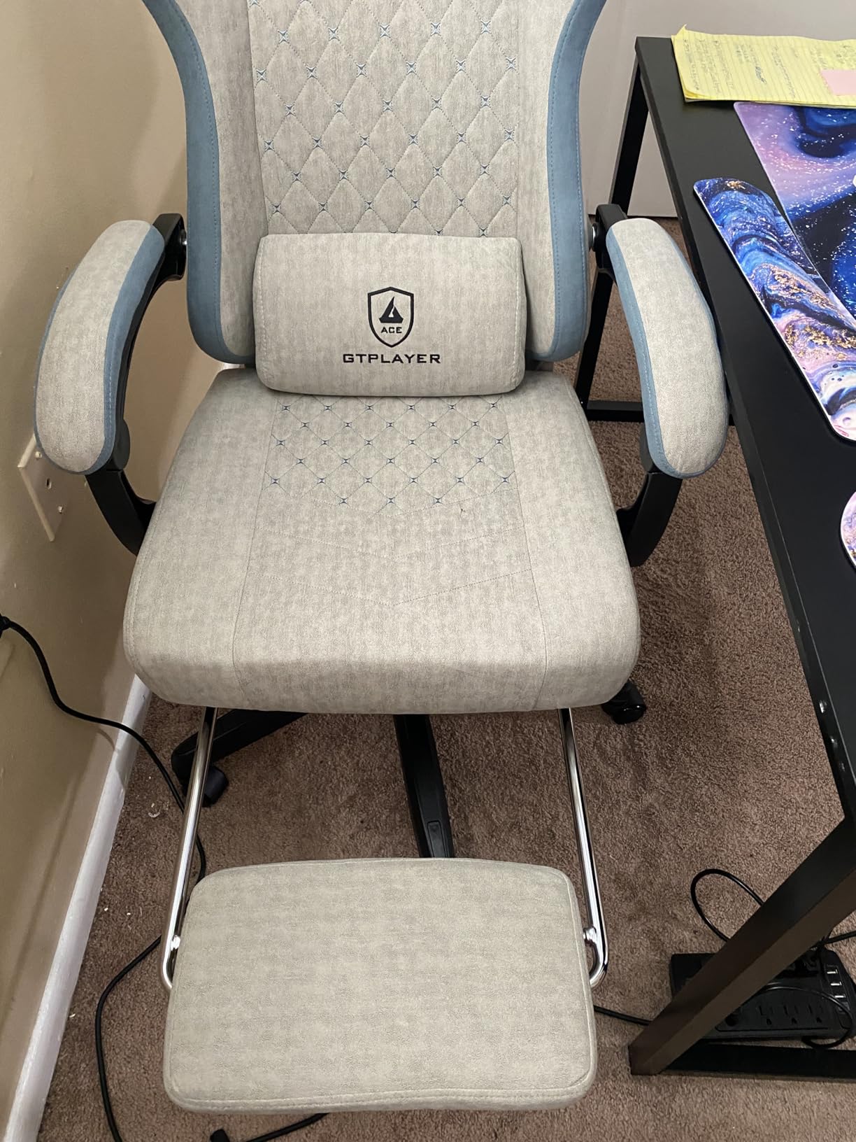 GTPLAYER Gaming Chair, Computer Office Chair with Pocket Spring Cushion, Linkage Armrests and Footrest, High Back Ergonomic Computer Chair with Lumbar Support Task Chair with Footrest Customer Review GTPLAYER Gaming Chair, Computer Office Chair with Pocket Spring Cushion, Linkage Armrests and Footrest, High Back Ergonomic Computer Chair with Lumbar Support Task Chair with Footrest - Customer Photo 2