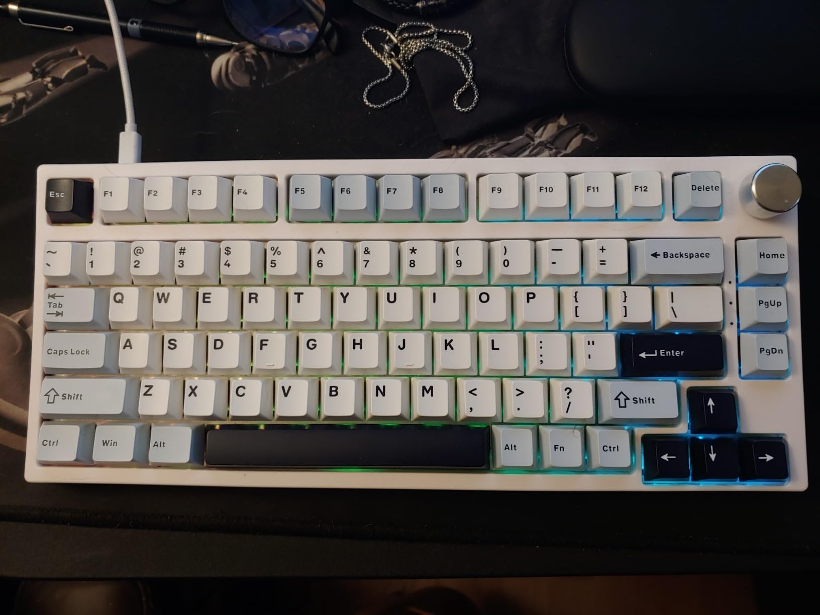 GK GAMAKAY TK75 HE Rapid Trigger Mechanical Keyboard Hall Effect Hot-swap Magnetic Switch, Snap Tap, 81 Keys Bluetooth/2.4GHz/Wired 75% RGB Esports Gaming Keyboard (Magnetic Phoenix Switch) - Customer Photo 5