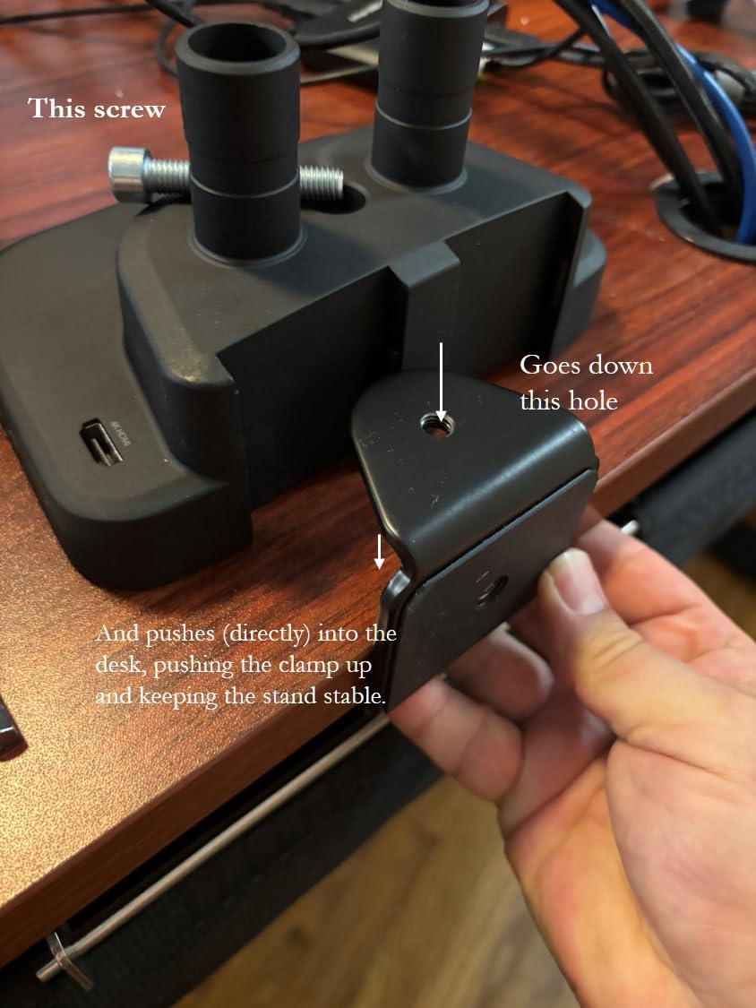 j5create Dual Monitor Mount with 10-in-1 Docking Station, Fully Adjustable Monitor Desk Stand for 2 Screens up to 32 inch, Conveniently Set Optimal Angle and Maximize Productivity (JTSA302) - Customer Photo 1