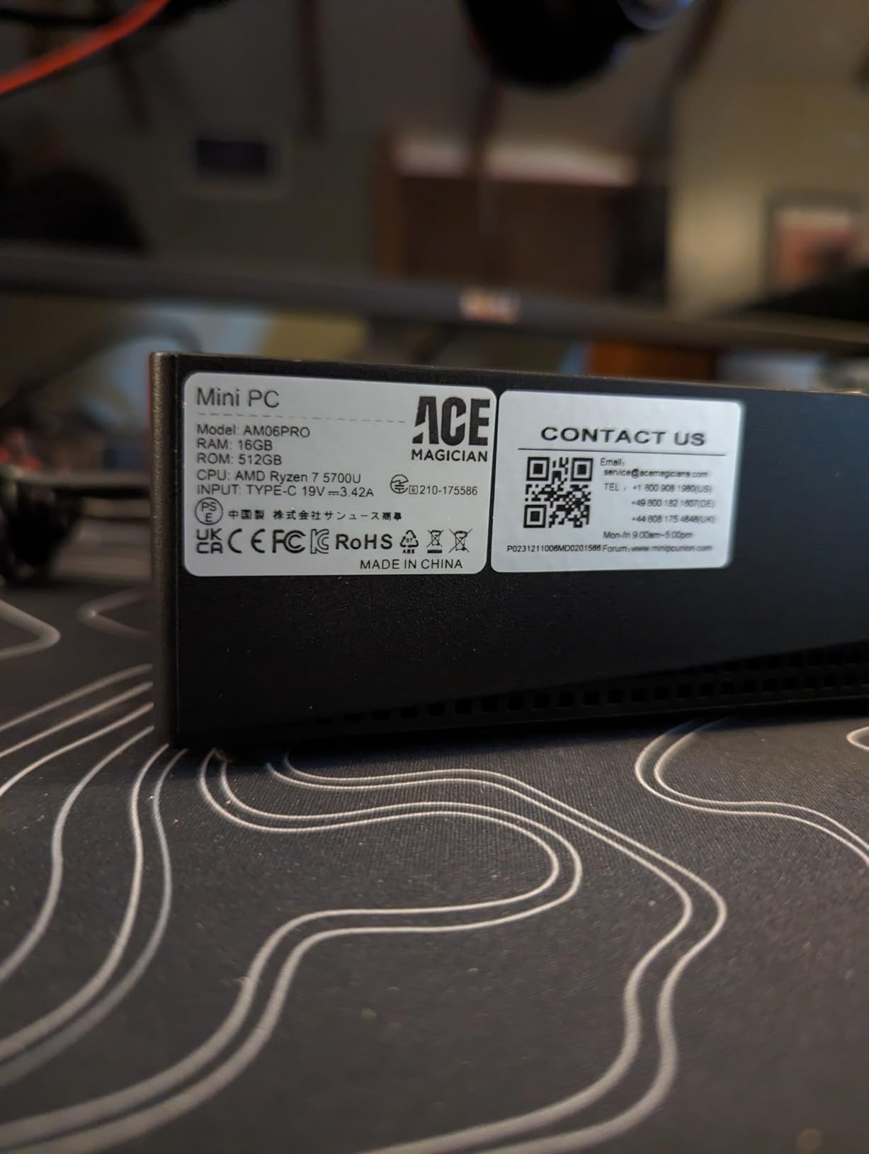 ACEMAGICIAN Kron Mini K1 Mini PC Gaming, AMD Ryzen 5 7430U (equiv to 5850U, 6C/12T, Up to 4.3Ghz), 16GB DDR4 512GB SSD Mini PC Computers Micro Desktop PC 4K Triple Display WiFi6 BT5.2 - Customer Photo 2