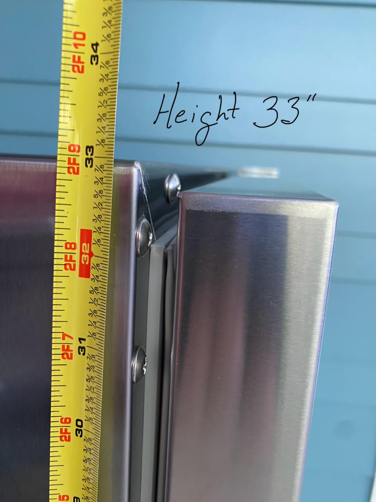 21 Inch Outdoor Refrigerator, Weather Proof Stainless Steel Beverage Beer Cooler Under Counter Fridge, Indoor/Outdoor Refrigerator with 3 Shelves for Patio Kitchen and Commercial Use - Customer Photo 2