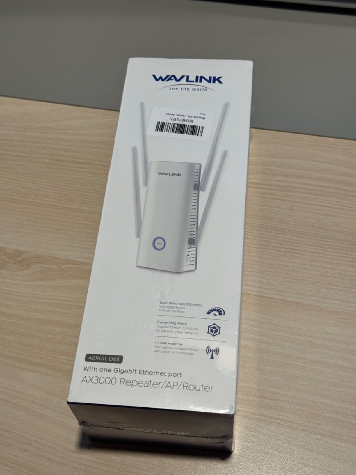 WAVLINK AX3000 WiFi 6 Extender Signal Booster for Home,3000Mbps Dual Band (5GHz/2.4GHz) WiFi Repeater,WiFi Repeater Signal Booster with Gigabit Ethernet Port,Access Point,1-Tap Setup - Customer Photo 1