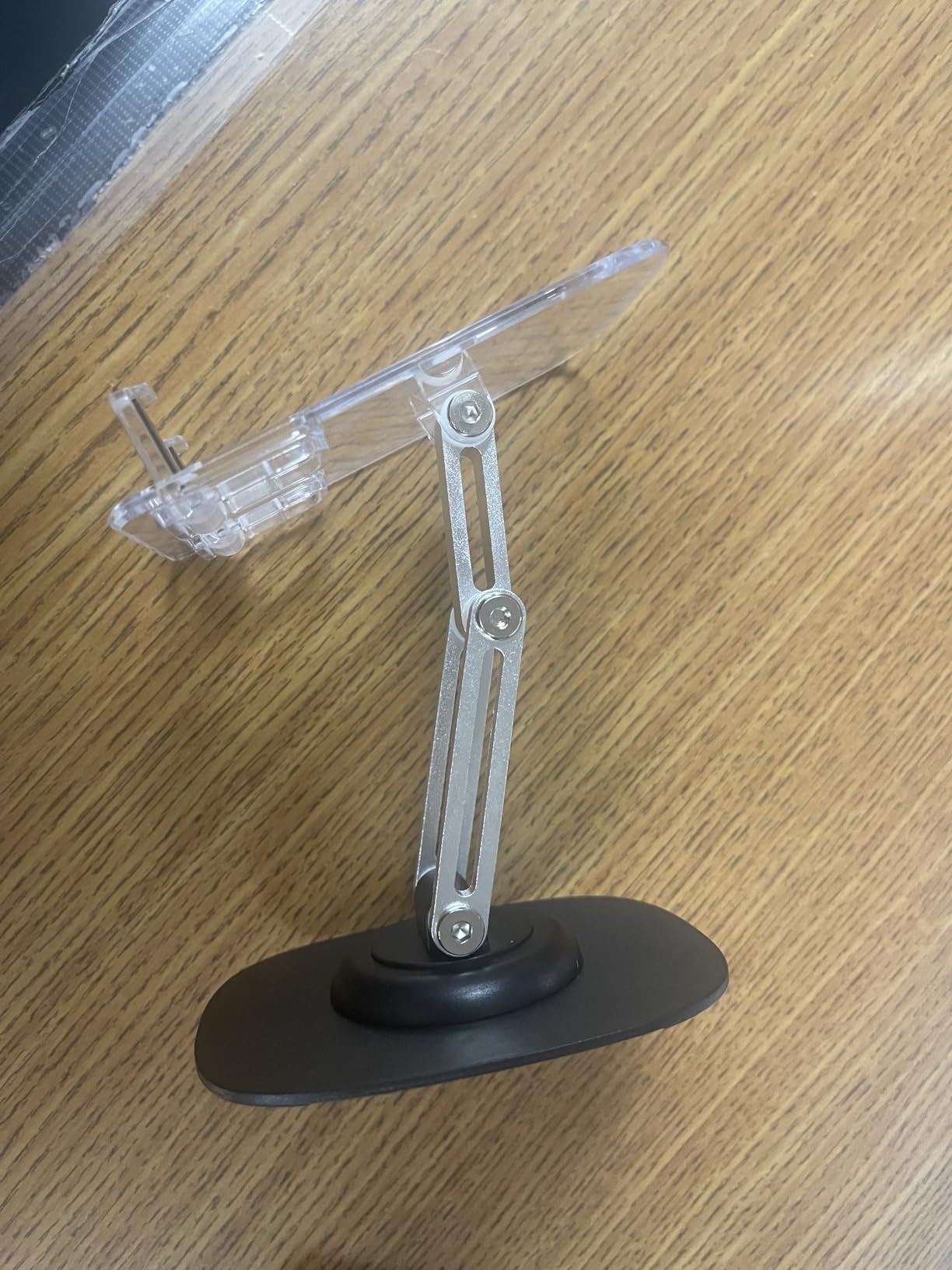 LISEN Cell Phone Stand for Desk, Phone Holder for Desk iPhone Stand, Cute Phone Office Accessories for Women - Cubicle Accessories, Acrylic iPhone Holder, soporte para celular Suitable for 4-11'' - Customer Photo 2