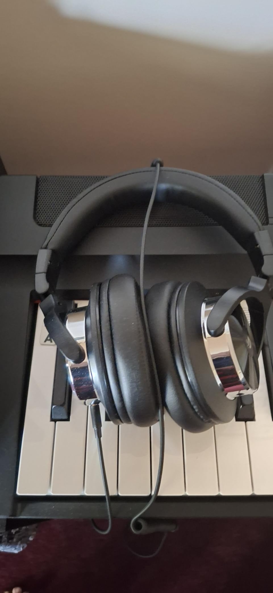 Wired Over Ear Headphones, Studio Monitor & Mixing DJ Headphones with 50mm Neodymium Drivers and 1/4 to 3.5mm Jack for Guitar AMP Podcast Piano Keyboard (Black) - Customer Photo 1