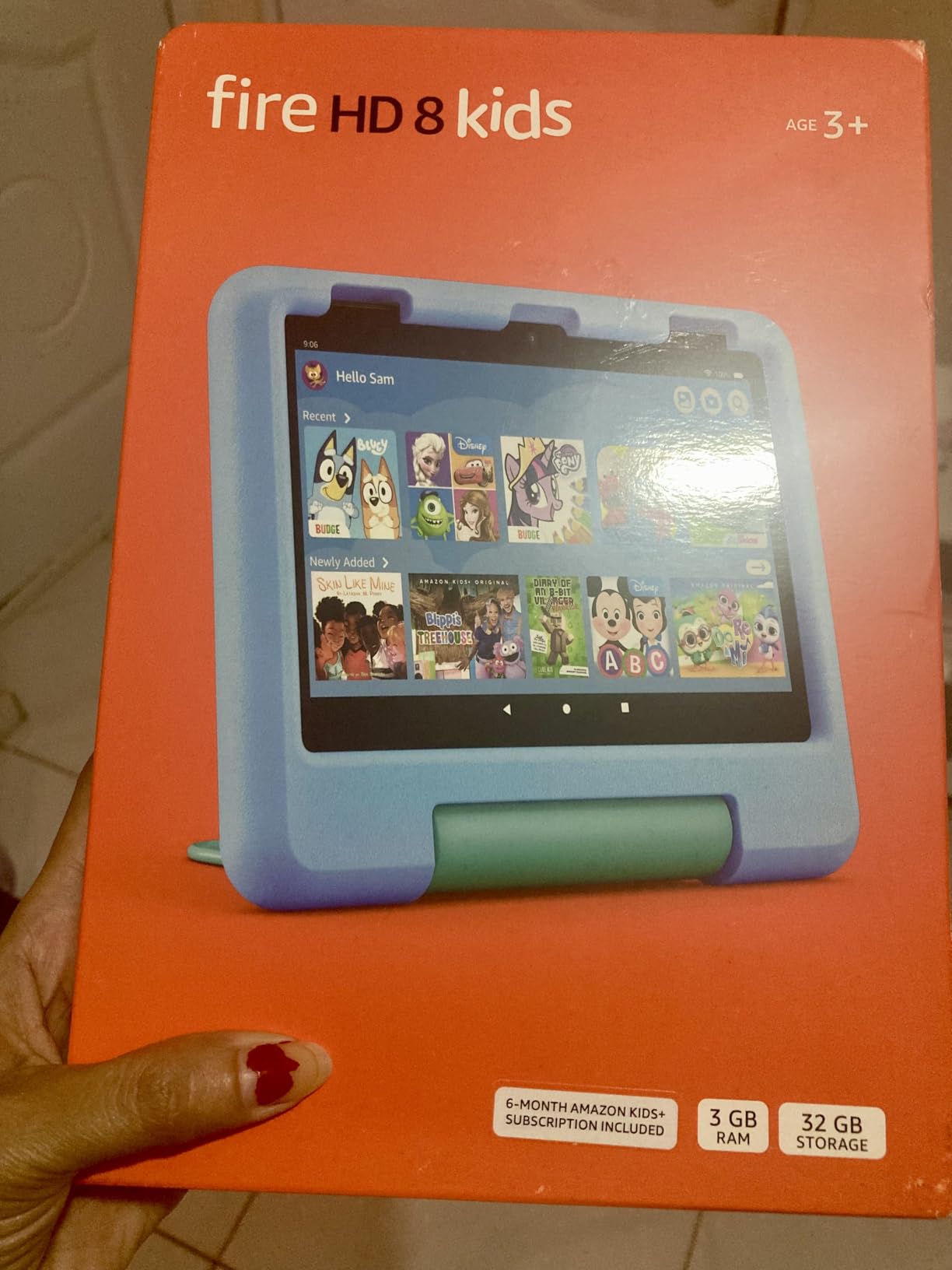 Amazon Fire HD 8 Kids tablet (newest model), ages 3-7. With bright 8