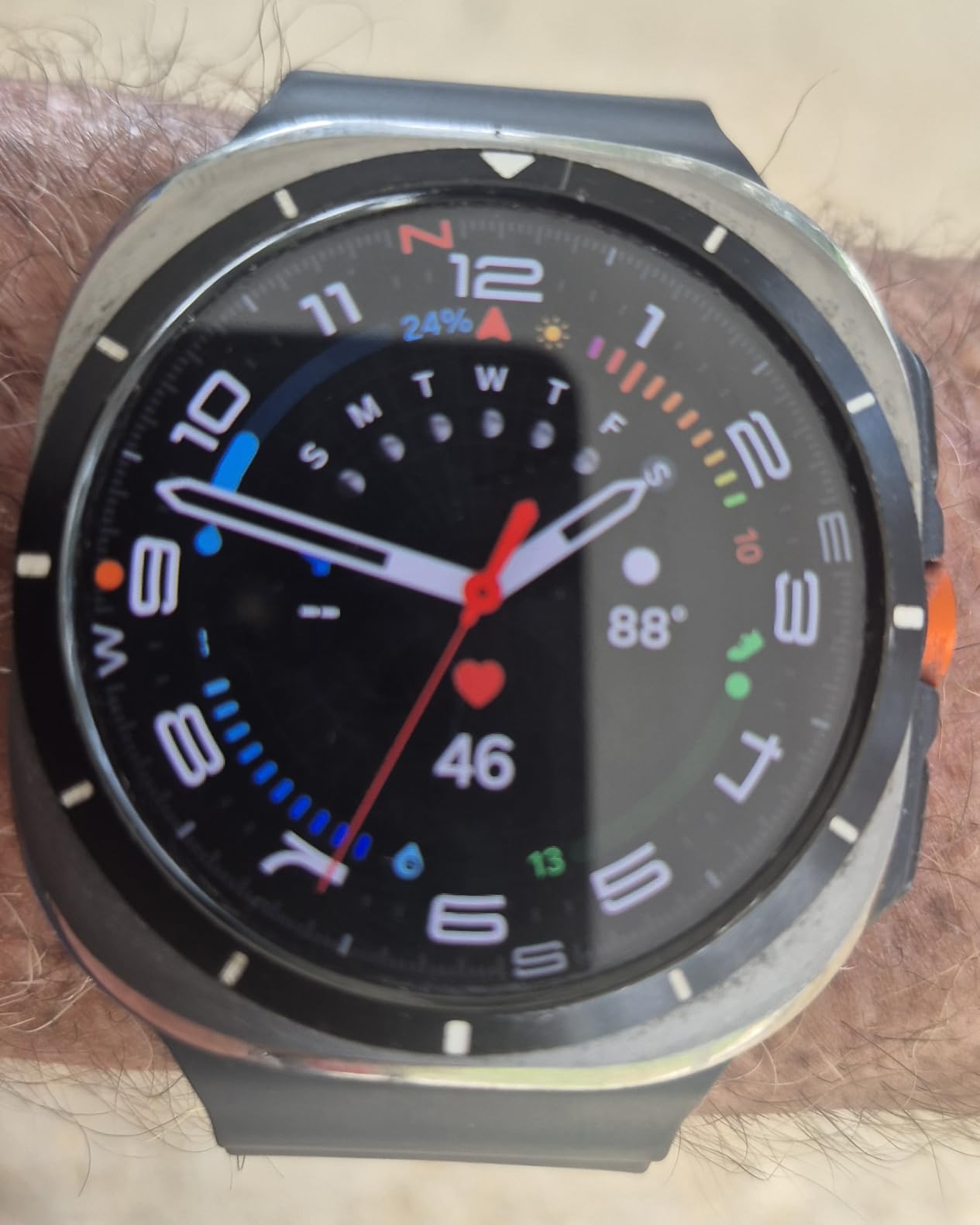 Samsung Galaxy Watch Ultra (2024) 47mm LTE AI Smartwatch w/Energy Score, Wellness Tips, Heart Rate Tracking, Sleep Monitor, Fitness Tracker, GPS,Titanium Silver [US Version, 1Yr Manufacturer Warranty] - Customer Photo 2