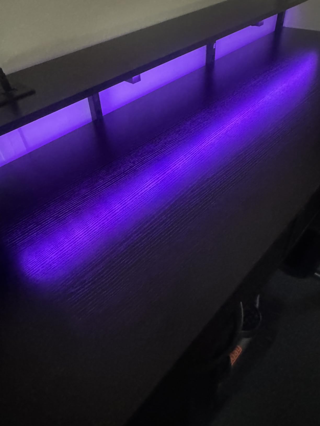 Huuger Gaming Desk with 6 Drawers, Computer Desk with LED Lights Power Outlets and Type-C, 47 Inch Office Desk with Storage, Monitor Stand, Writing Desk Work Desk Home Office, Bedroom, Study, Black - Customer Photo 2