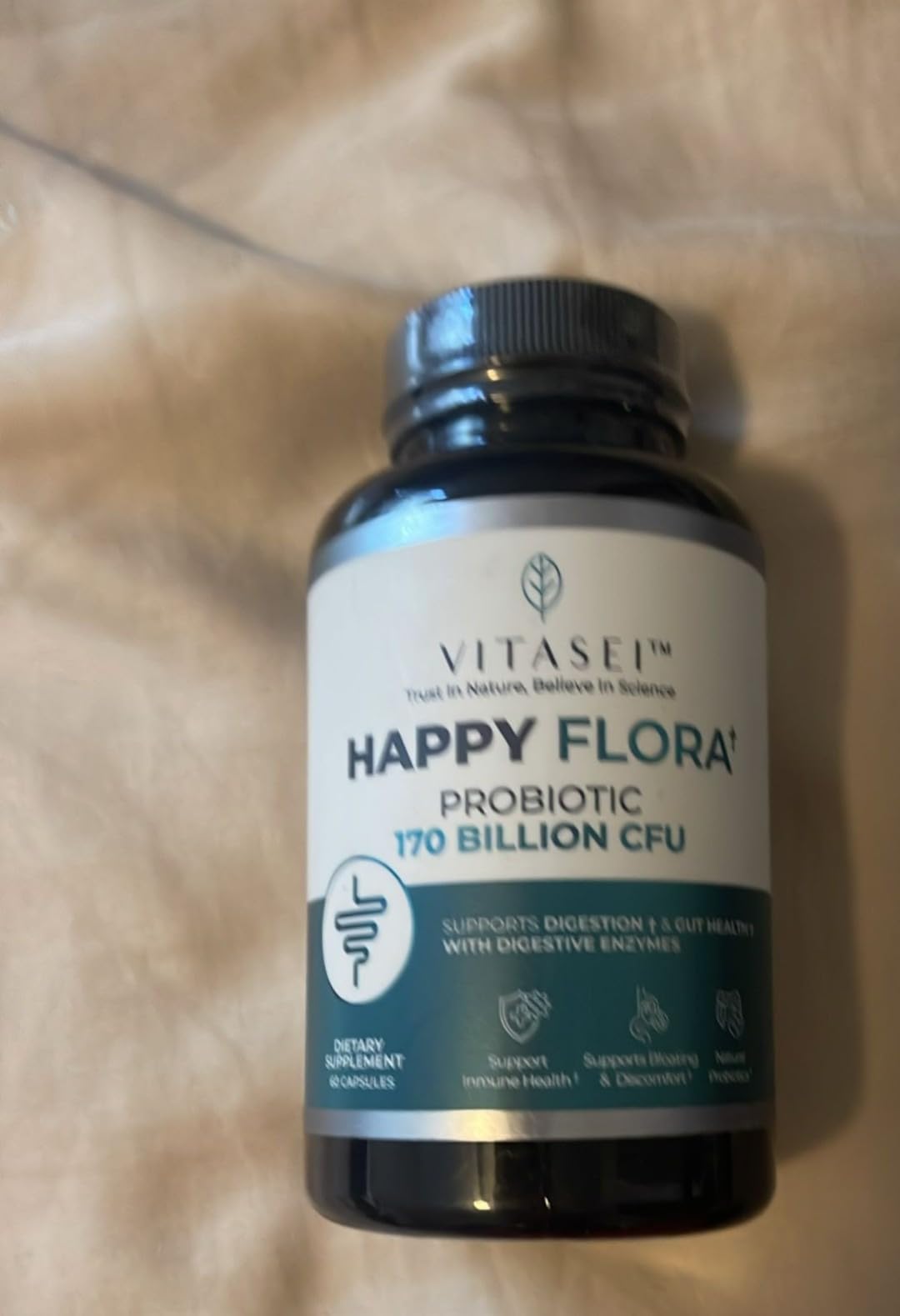 VITASEI Happy Flora, Probiotic Supplement 170 Billion CFU for a Healthy Gut Health with enzymes for Digestion, probiotics for Women and Men, 1 Bottle - 60 Capsules Customer Review VITASEI Happy Flora, Probiotic Supplement 170 Billion CFU for a Healthy Gut Health with enzymes for Digestion, probiotics for Women and Men, 1 Bottle - 60 Capsules - Customer Photo 2
