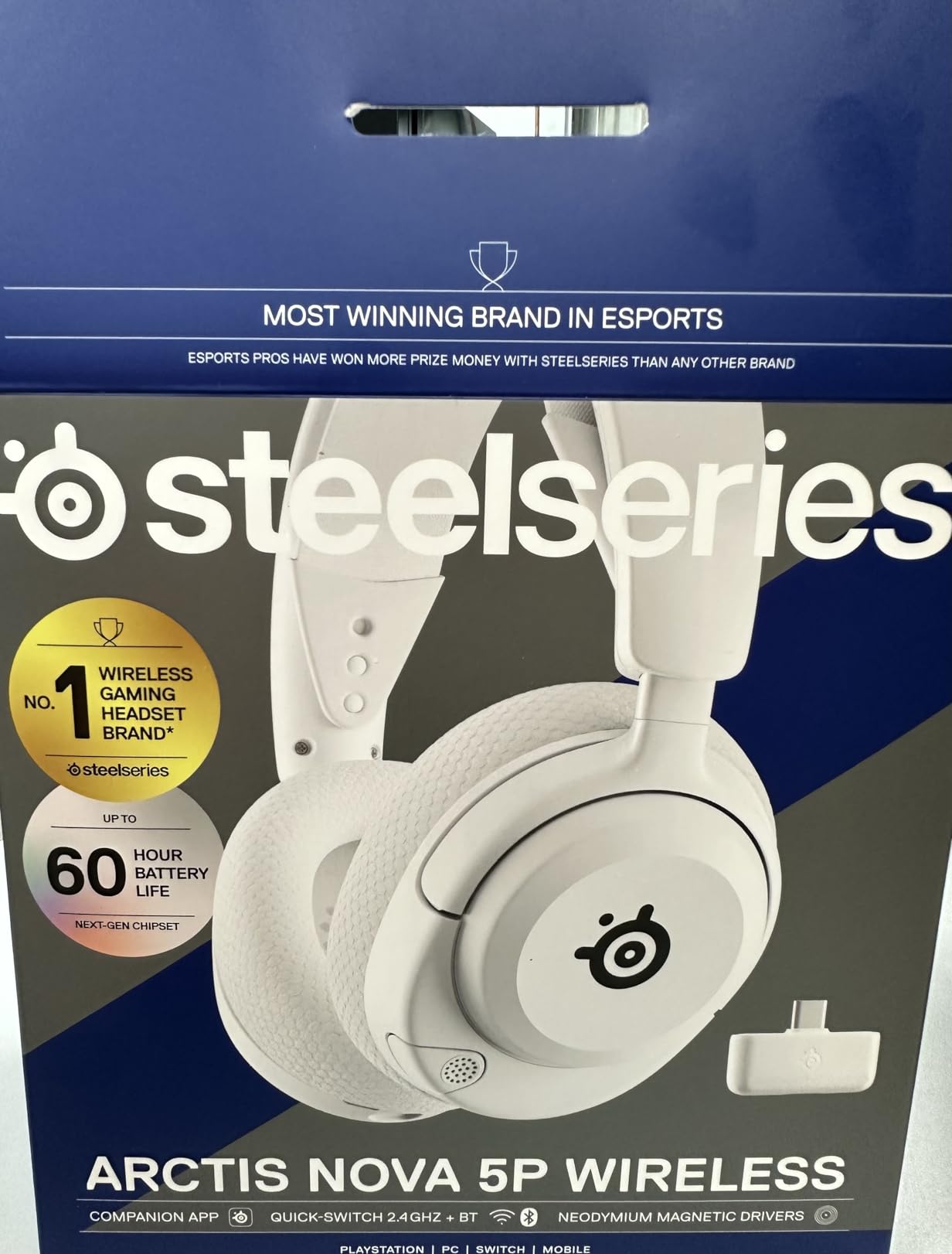 SteelSeries Arctis Nova 5X Wireless Multi-System Gaming Headset — Neodymium Magnetic Drivers — 100+ Audio Presets — 60 HR Battery — 2.4GHz or BT — ClearCast Gen2.X Mic — Xbox, PC, PS, Switch, Mobile - Customer Photo 2