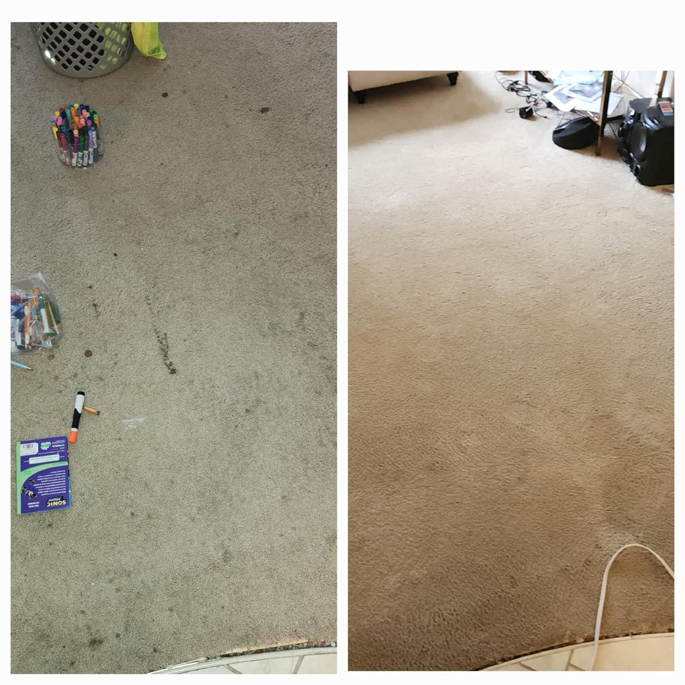 Bull Shot Carpet Spot & Stain Remover by Horsepower, AS-SEEN-ON-TV, Made In USA, Just Point & Spray, Stain-Lifting Foam-Action, Pet Stains & Odors, Coffee, Soda, Wine, Grease, New & Old Stains & More - Customer Photo 1