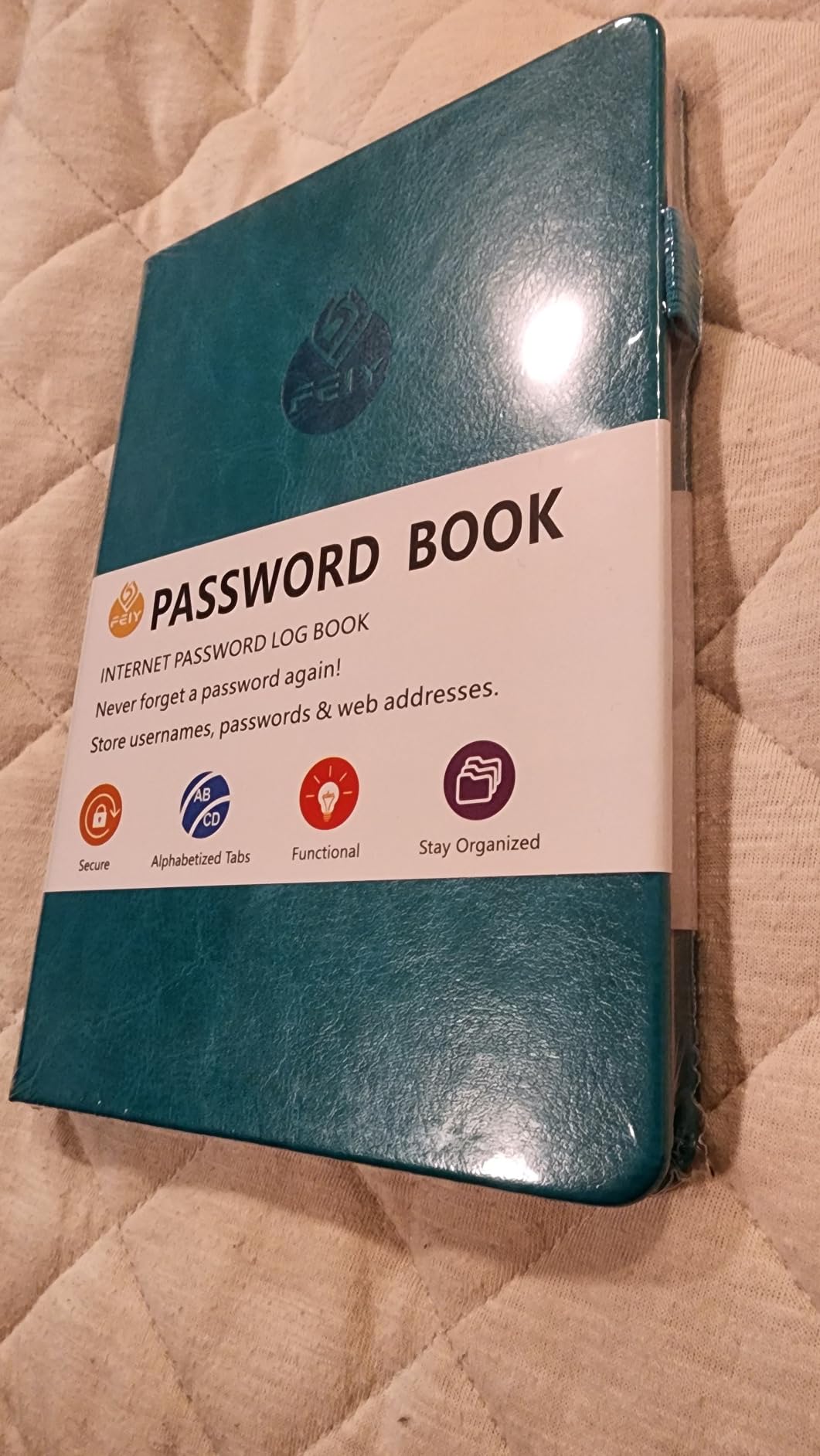 Password Book with Alphabetical Tabs, Small Password Book for Seniors Password Keeper Book for Internet Website Log in Password Organizer for Home Office, 5.3