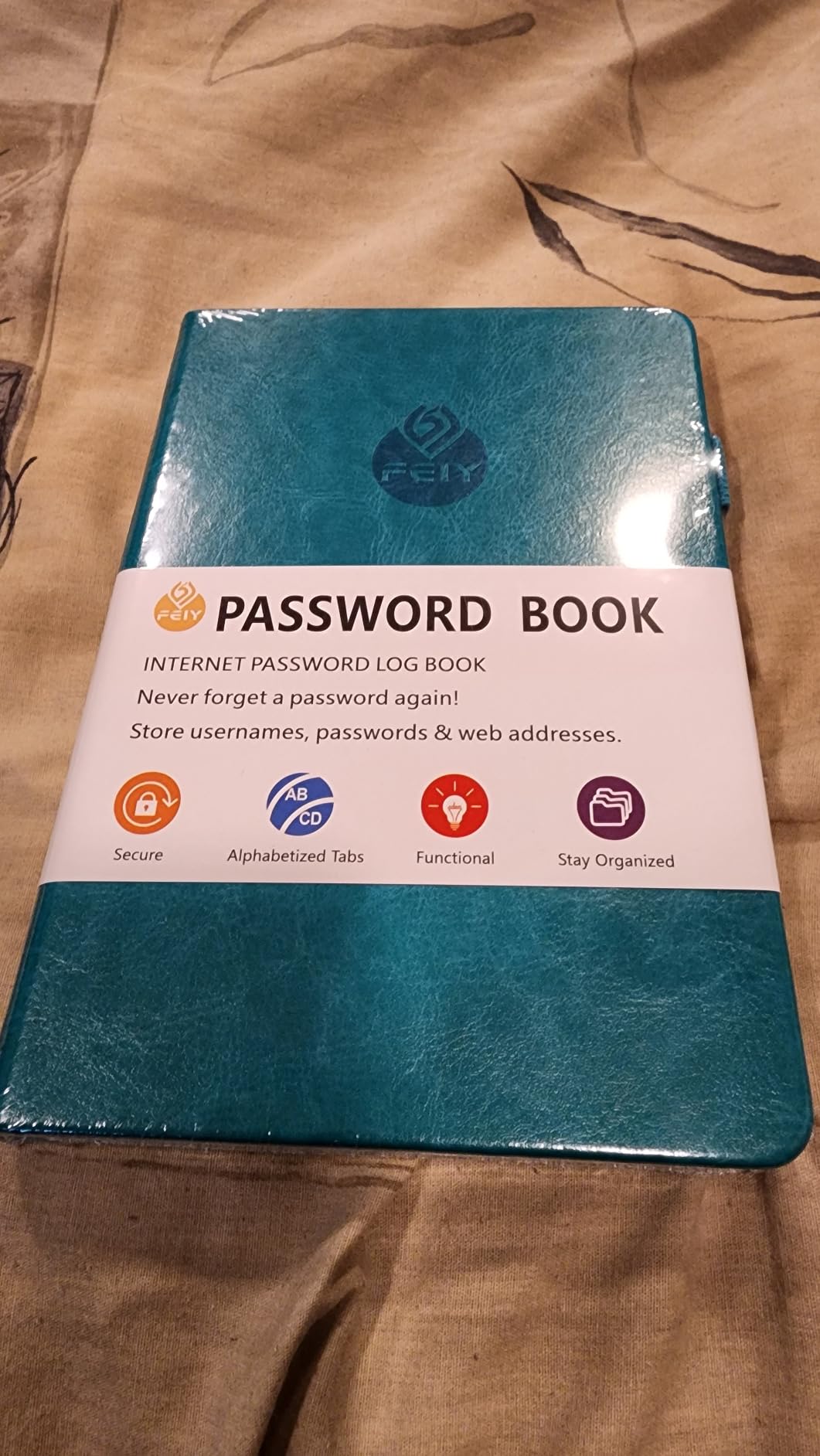 Password Book with Alphabetical Tabs, Small Password Book for Seniors Password Keeper Book for Internet Website Log in Password Organizer for Home Office, 5.3