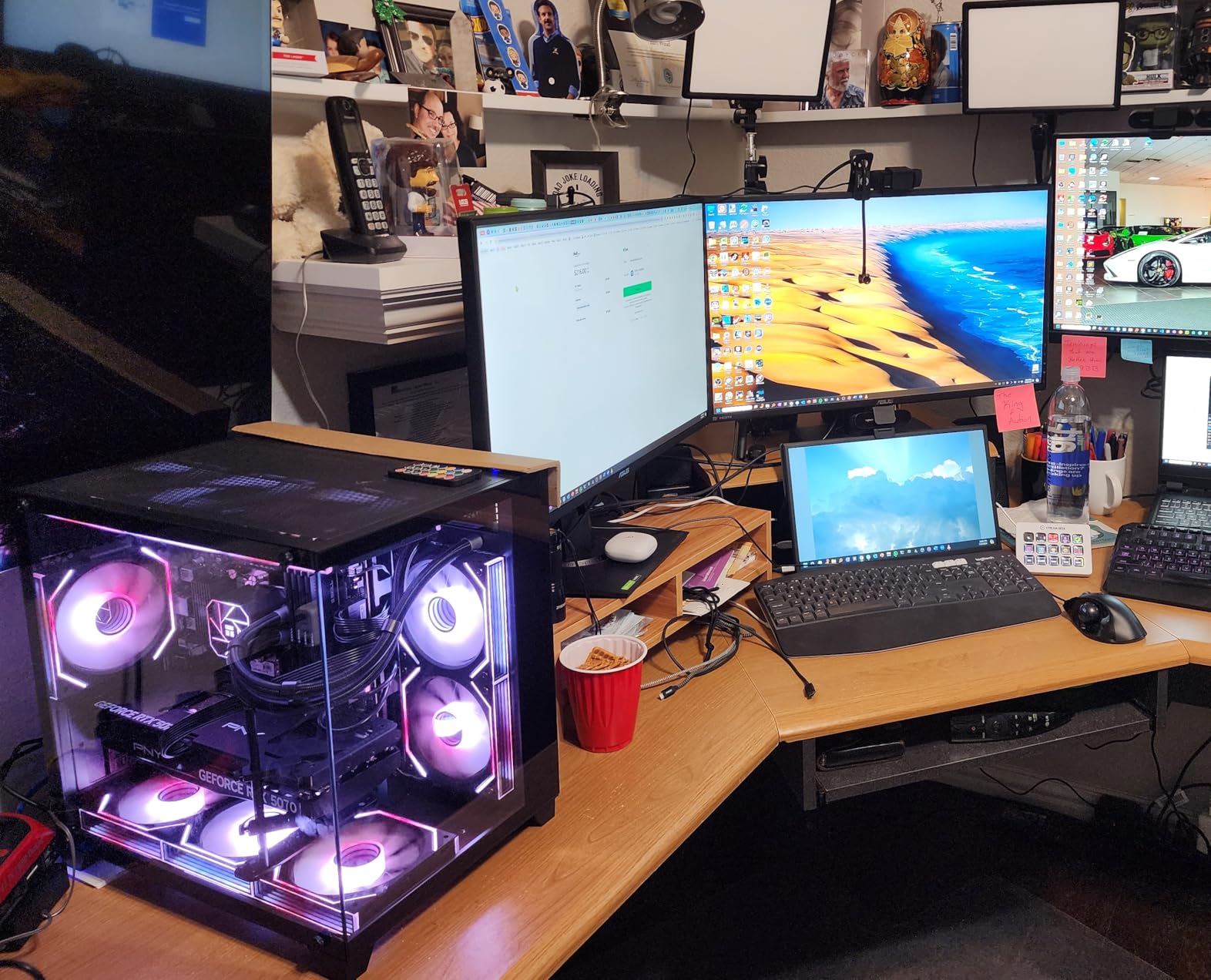 Panorama 5070, 24-Core i9-14900KF, 32GB DDR5 RAM, 2TB NVMe Gen4 SSD, 360mm Liquid Cooled Gaming Desktop PC w/Windows 11 Pro, 3-Year Warranty, RGB Keyboard+Mouse, Internal Wi-Fi 6E, 3X DP & HDMI Customer Review Panorama 5070, 24-Core i9-14900KF, 32GB DDR5 RAM, 2TB NVMe Gen4 SSD, 360mm Liquid Cooled Gaming Desktop PC w/Windows 11 Pro, 3-Year Warranty, RGB Keyboard+Mouse, Internal Wi-Fi 6E, 3X DP & HDMI - Customer Photo 1